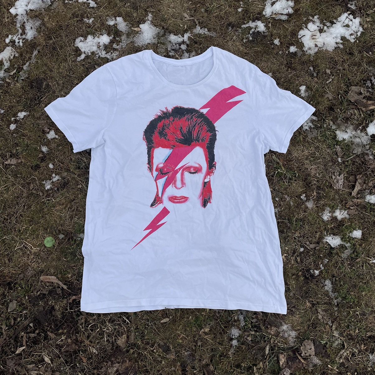 Vintage Vintage 90s David Bowie Graphic Tee Punk Aesthetic Tapered L Size US L / EU 52-54 / 3 - 1 Thumbnail