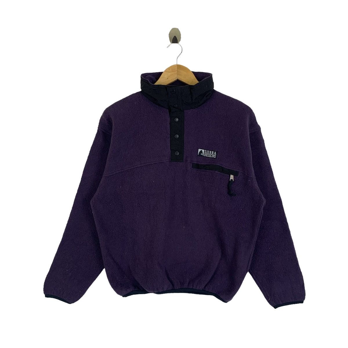 image of Outdoor Life x Sierra Designs Outdoor Sport Fleece Half Zipper Sweatshirt in Purple (Size Medium)