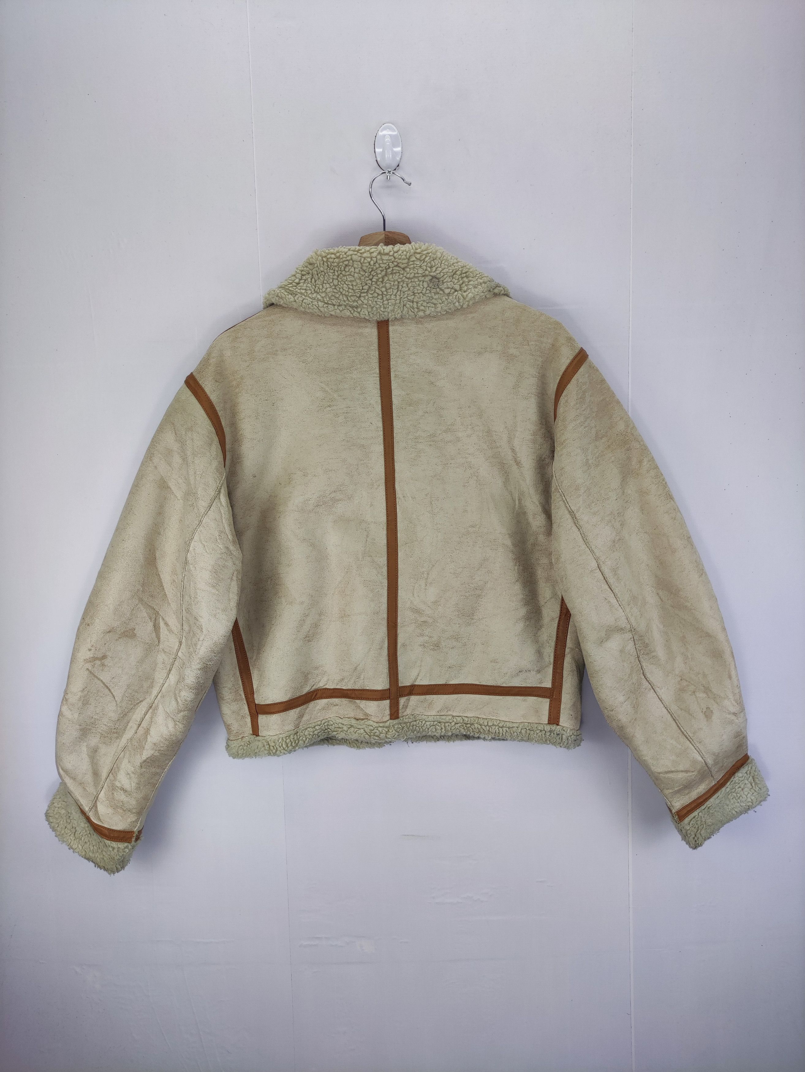 SLY Vintage Sly Moleskin Jacket Lining Sherpa Zipper Size M / US 6-8 / IT 42-44 - 13 Thumbnail