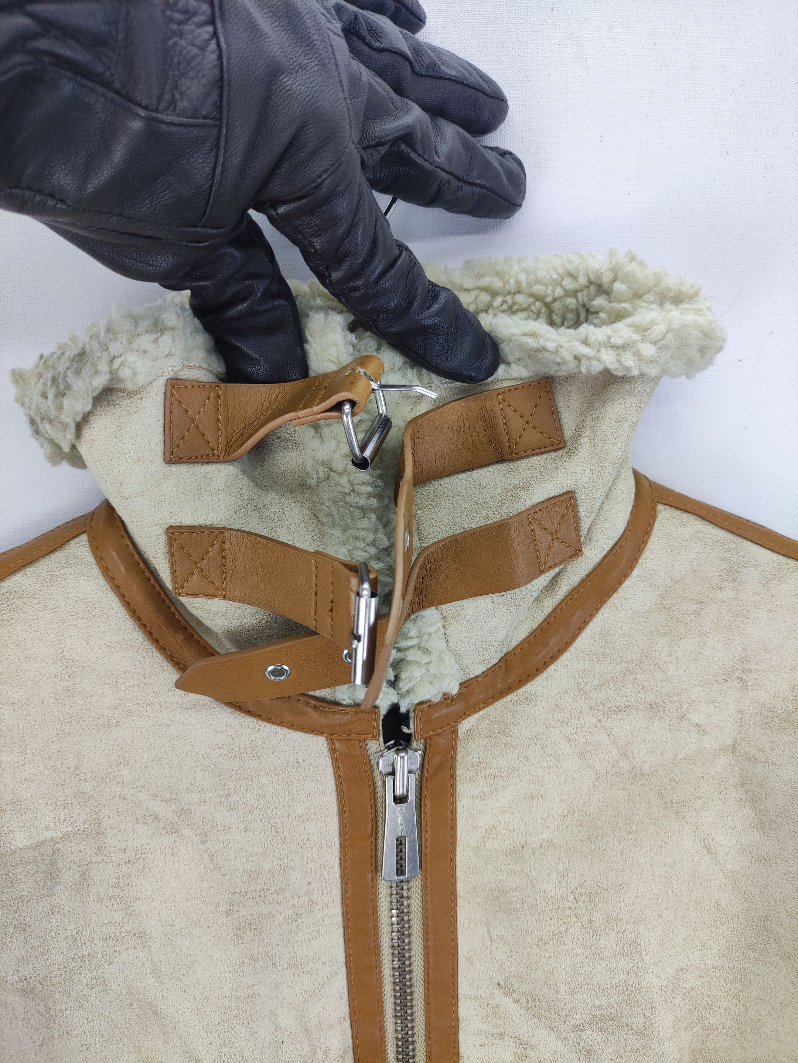 SLY Vintage Sly Moleskin Jacket Lining Sherpa Zipper Size M / US 6-8 / IT 42-44 - 2 Thumbnail