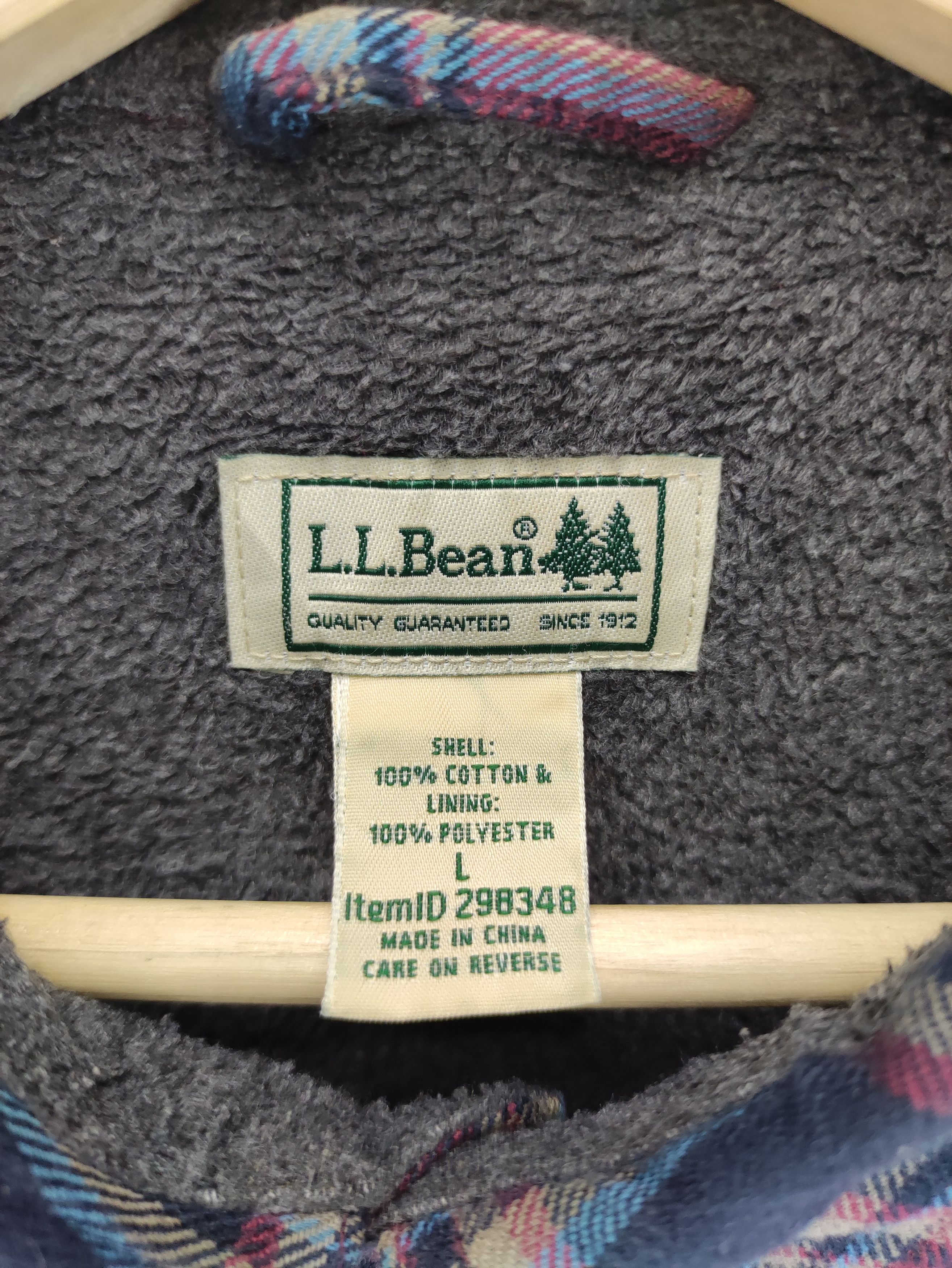 L.L. Bean Vintage L.L.Bean Flannel Lining Fleece Button Up Size US M / EU 48-50 / 2 - 5 Thumbnail