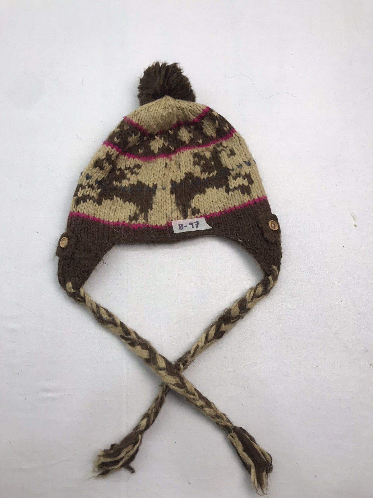 Aran Isles Knitwear × Japanese Brand 🔥rare🔥 Beanie ear flap hats dejavu Size ONE SIZE - 10 Thumbnail