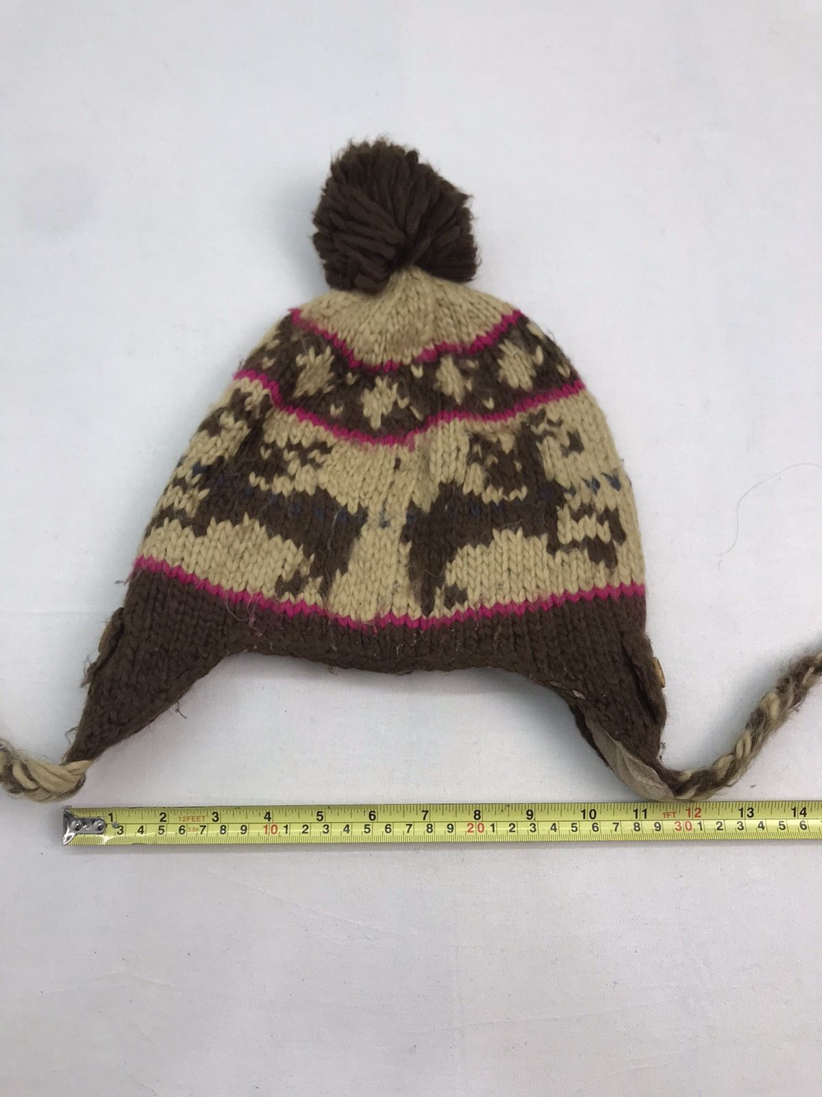 Aran Isles Knitwear × Japanese Brand 🔥rare🔥 Beanie ear flap hats dejavu Size ONE SIZE - 9 Thumbnail