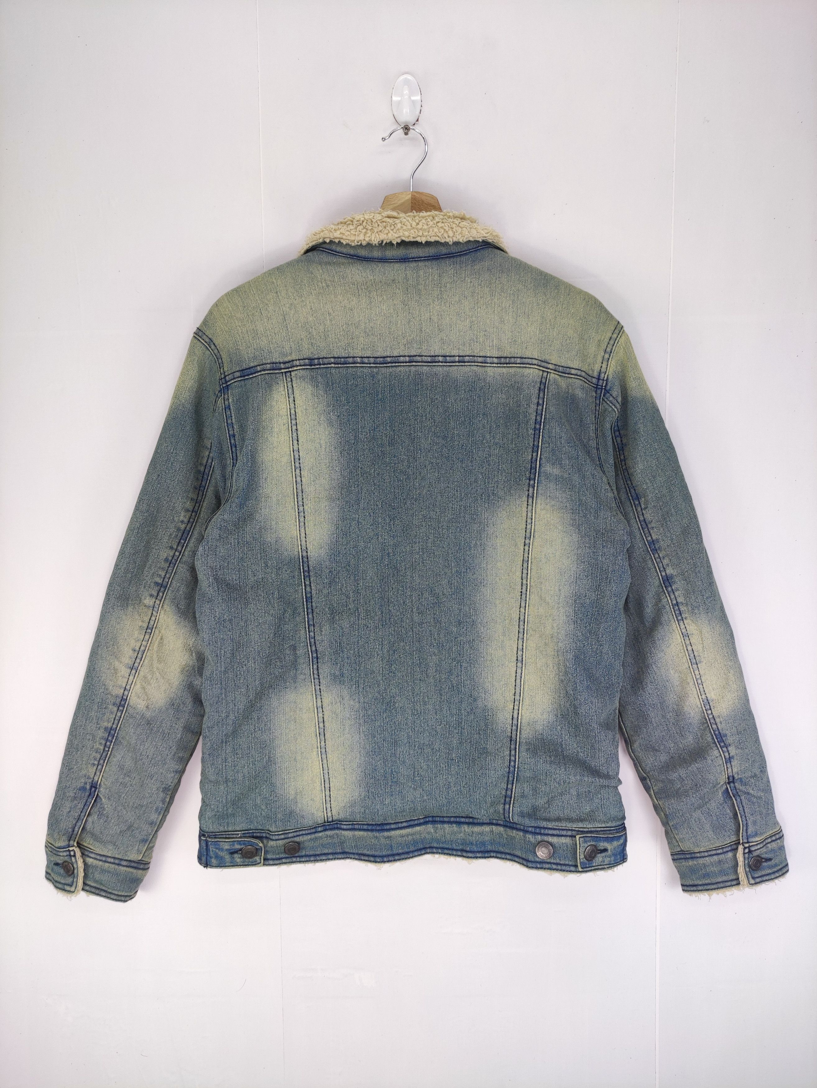 Japanese Brand Vintage Denim Jacket Growth By Grail Lining Sherpa Size M / US 6-8 / IT 42-44 - 7 Thumbnail
