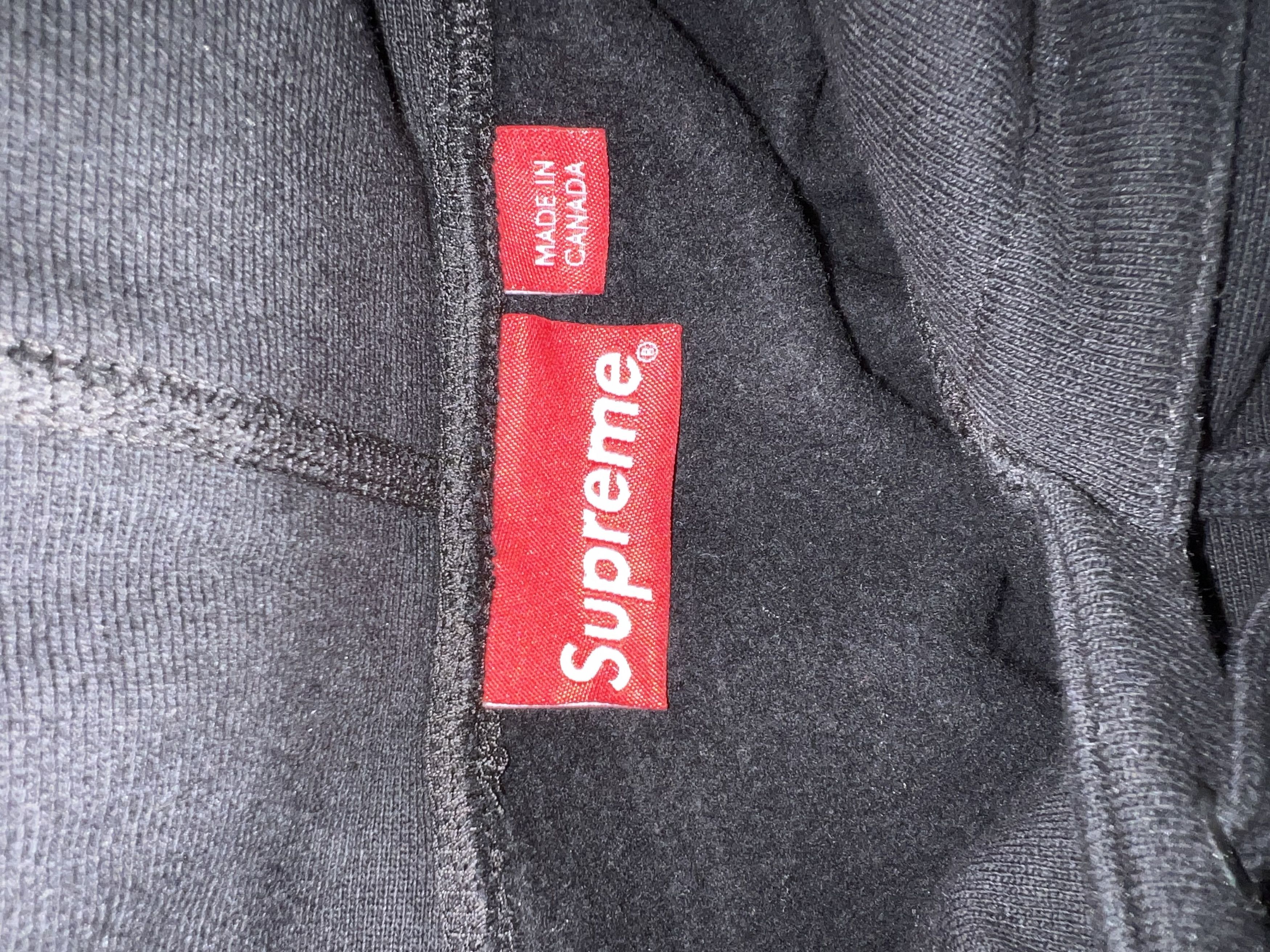Supreme Patent/Chenille Arc Logo Black Hooded Sweatshirt - www