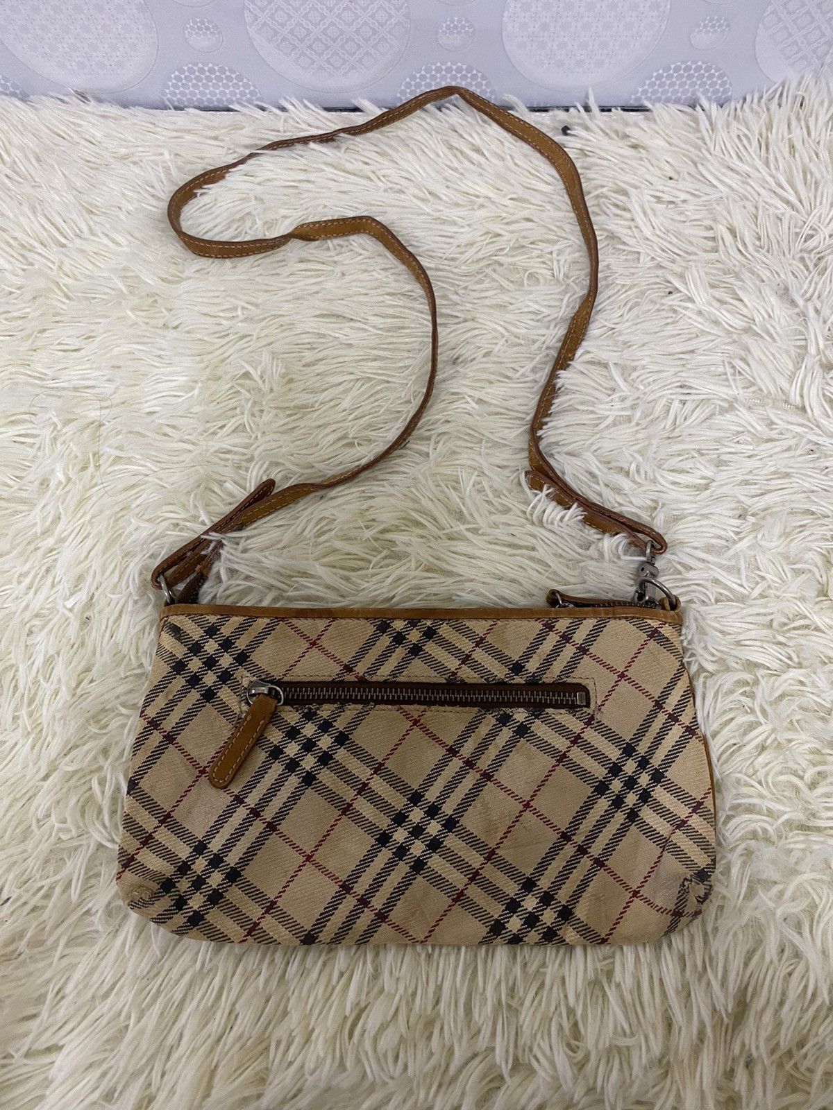 Burberry × Vintage Vintage Burberry Canvas Baguette Luxury Bag Size ONE SIZE - 4 Thumbnail