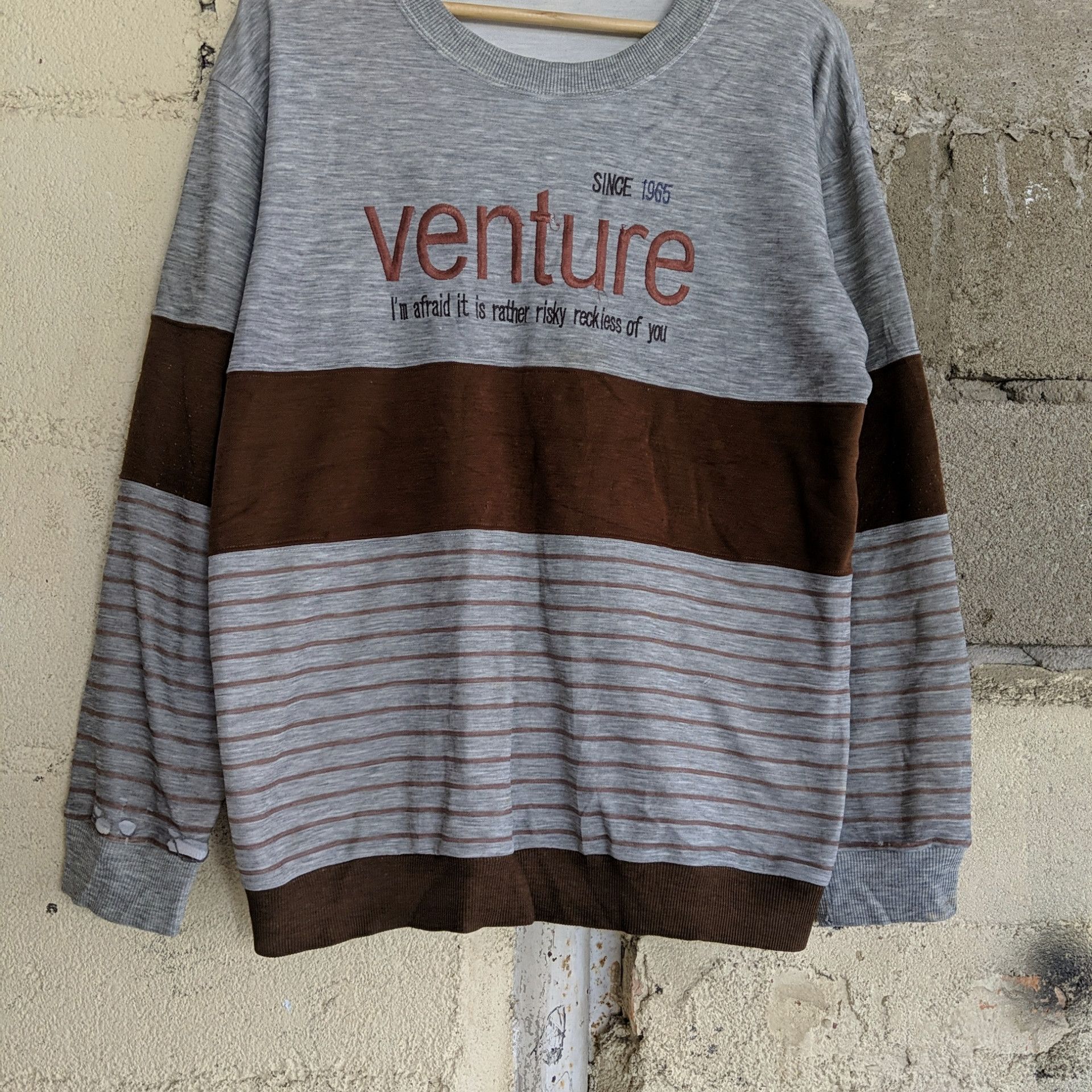 Vintage Poplar Club Sweatshirt Sweater Stripe