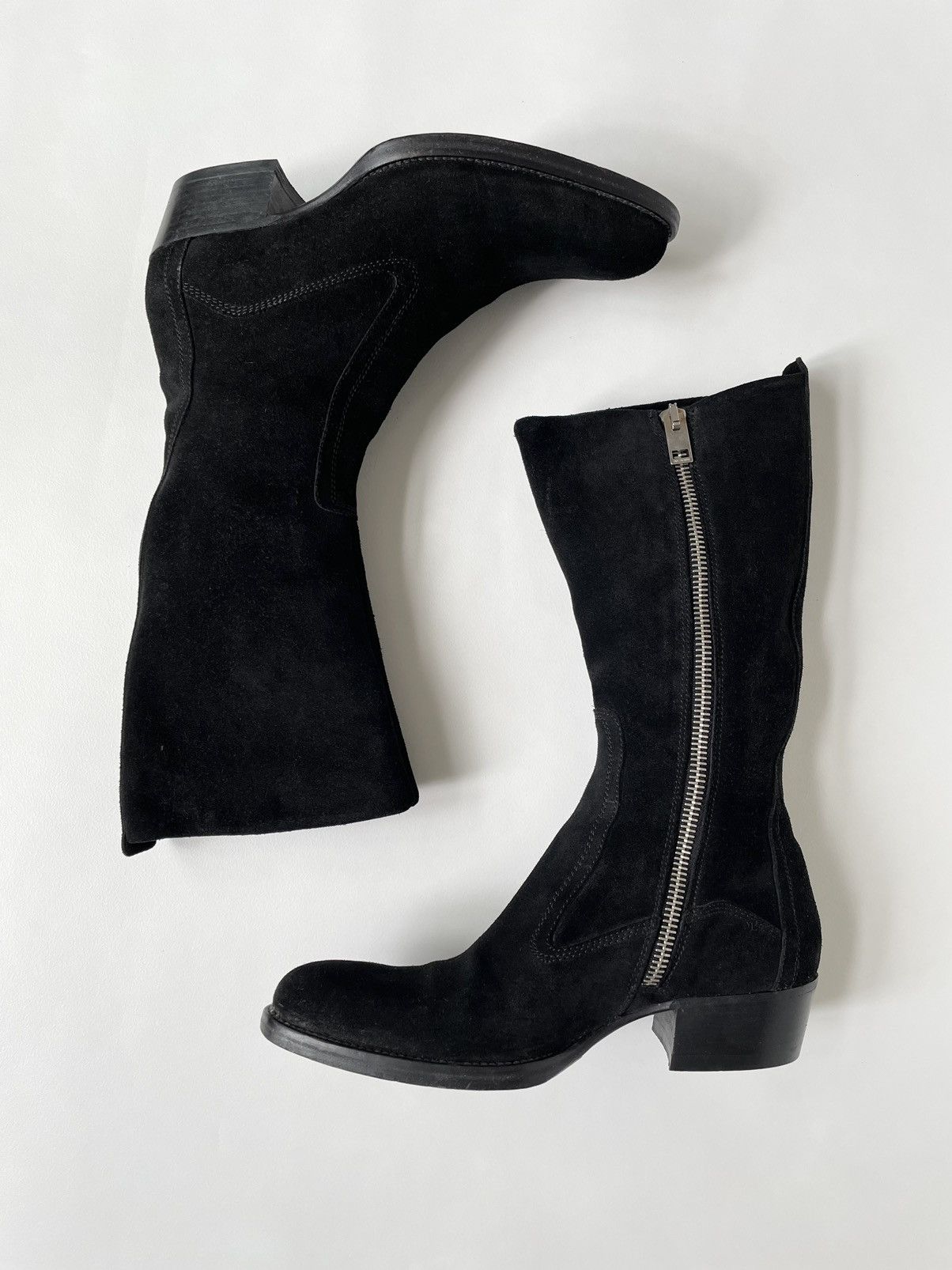 image of Dior x Hedi Slimane A/w 04 ‘Votc’ Biker Boots in Black, Men's (Size 7)