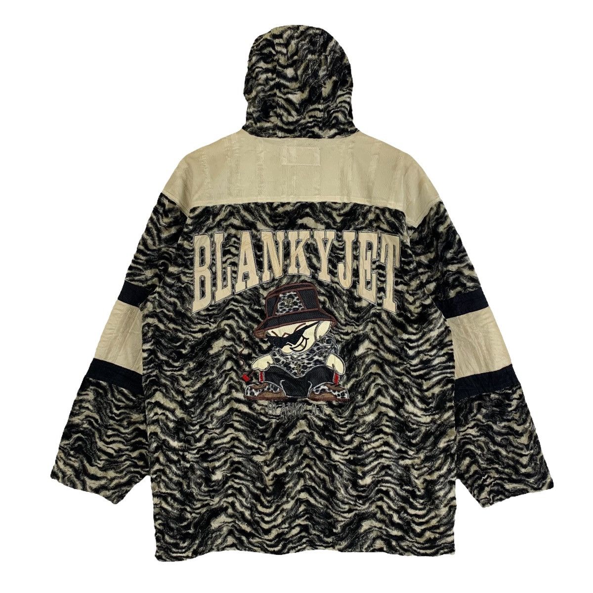 Japanese Brand BLANKY JET Japanese Tiger Stripes Coduroy Hoodie Jacket Size US L / EU 52-54 / 3 - 2 Thumbnail