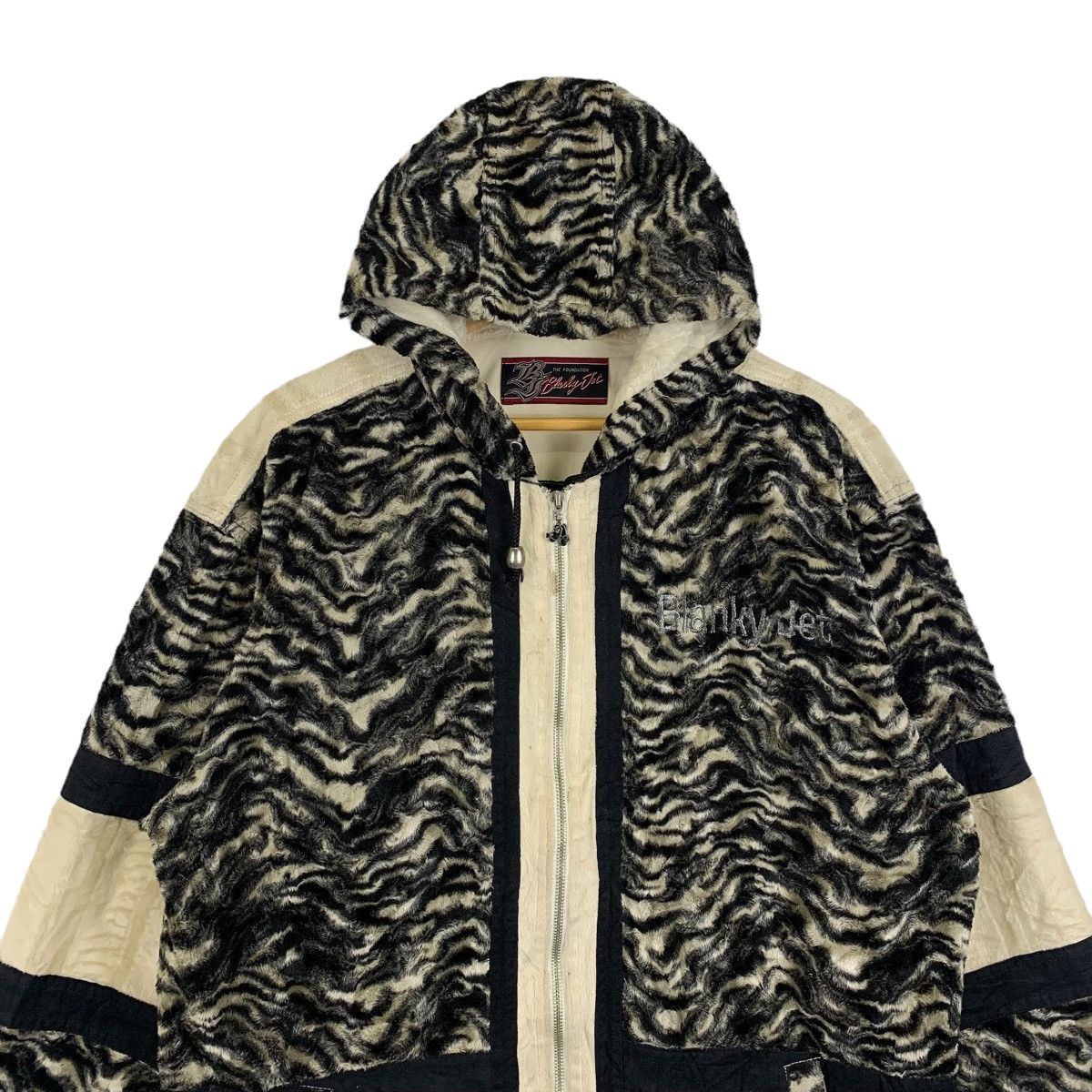 Japanese Brand BLANKY JET Japanese Tiger Stripes Coduroy Hoodie Jacket Size US L / EU 52-54 / 3 - 5 Thumbnail