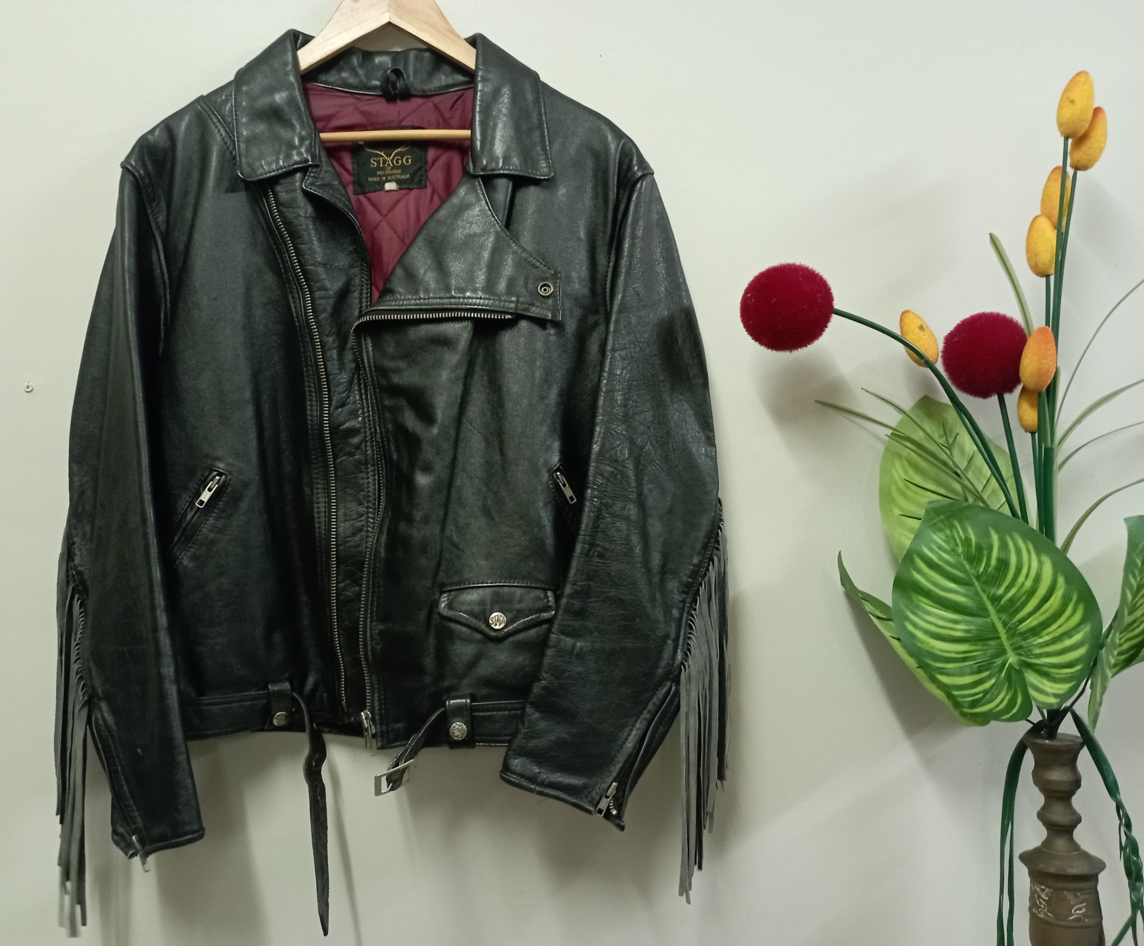 Schott Vintage Cowboy STAGG Bikers Leather Jacket Size US M / EU 48-50 / 2 - 2 Thumbnail