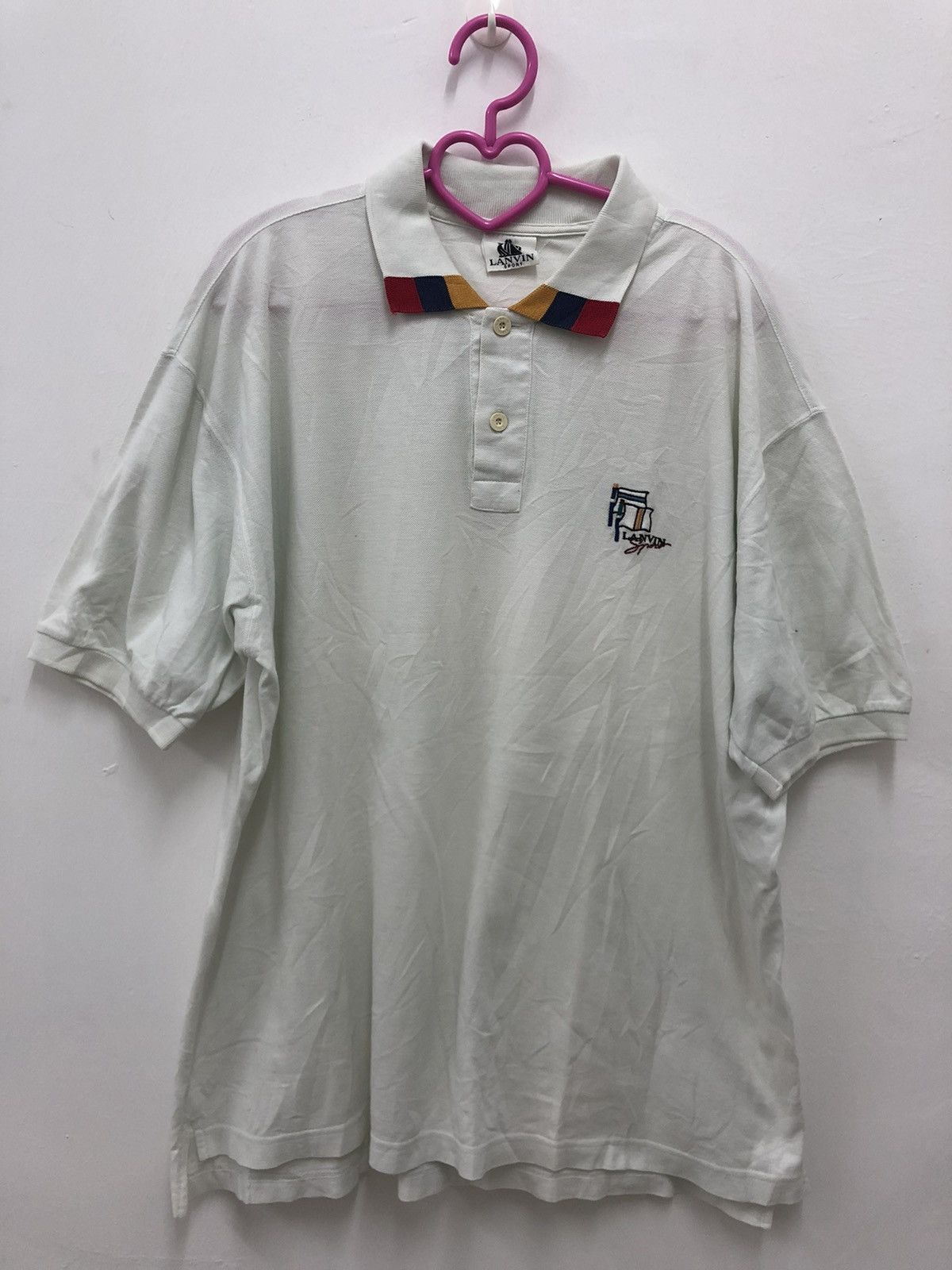 Lanvin Rare 90s Vintage LANVIN Paris Polo Shirt Size US L / EU 52-54 / 3 - 1 Thumbnail