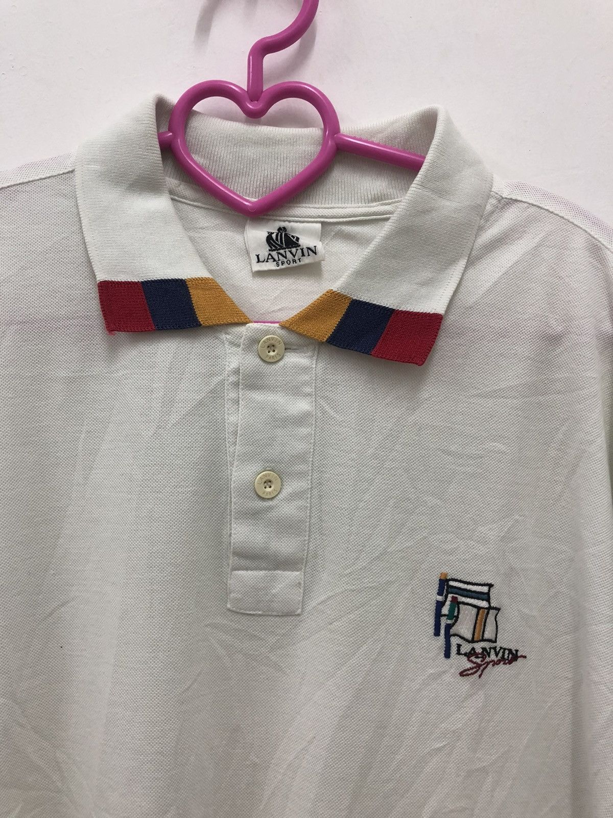 Lanvin Rare 90s Vintage LANVIN Paris Polo Shirt Size US L / EU 52-54 / 3 - 2 Thumbnail
