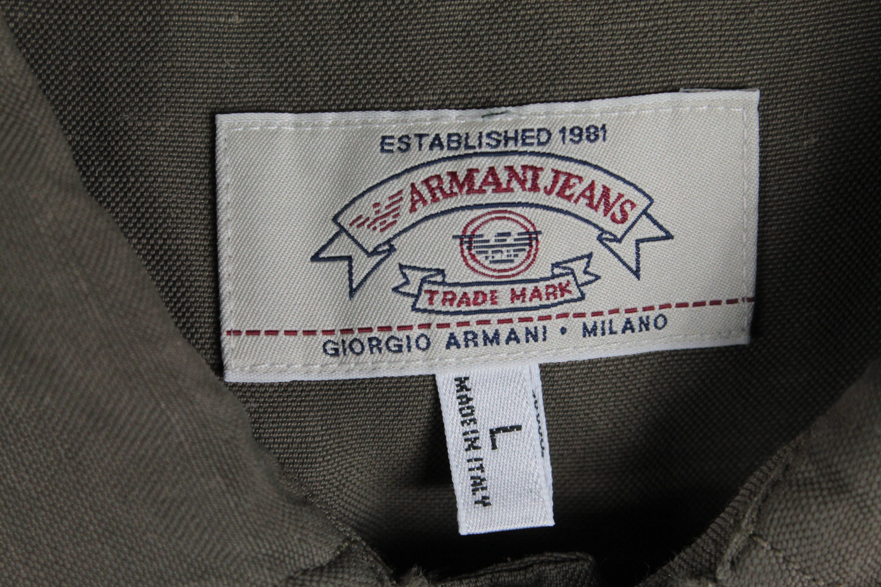 Armani × Giorgio Armani × Vintage Vintage Giorgio Armani Jeans Short Sleeves Linen Shirt Size US L / EU 52-54 / 3 - 3 Thumbnail