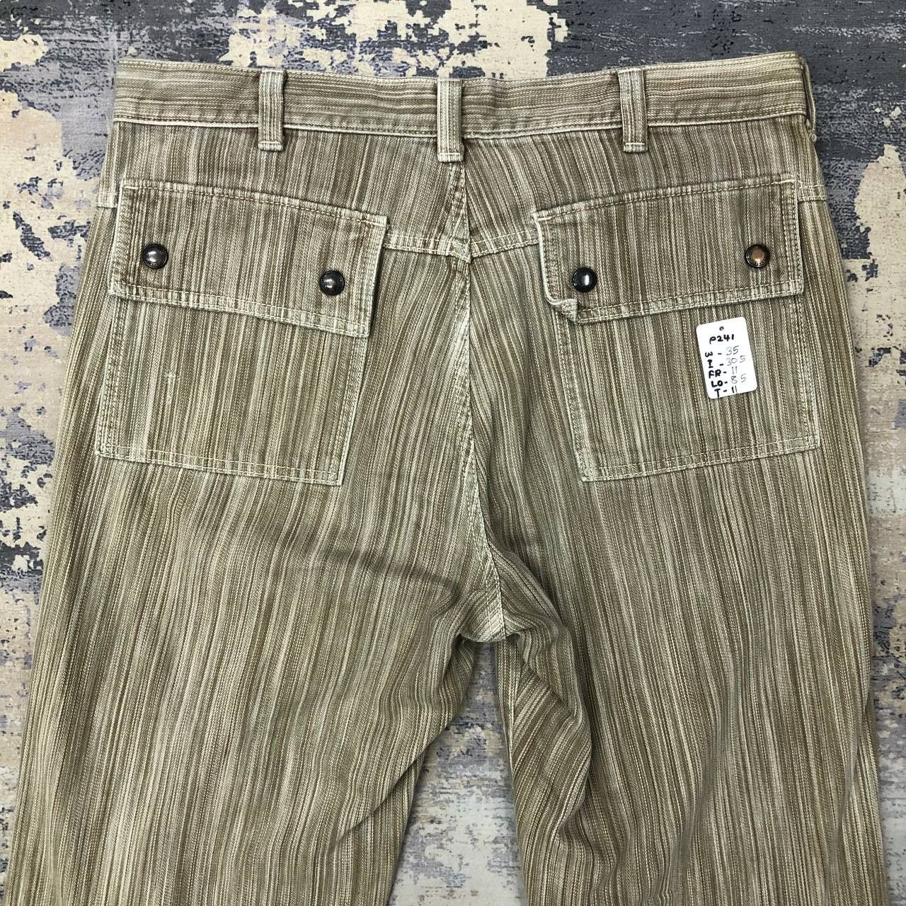 Japanese Brand P241 WALKING JUMPER STRIPED BAKER PANTS Size US 35 - 4 Thumbnail