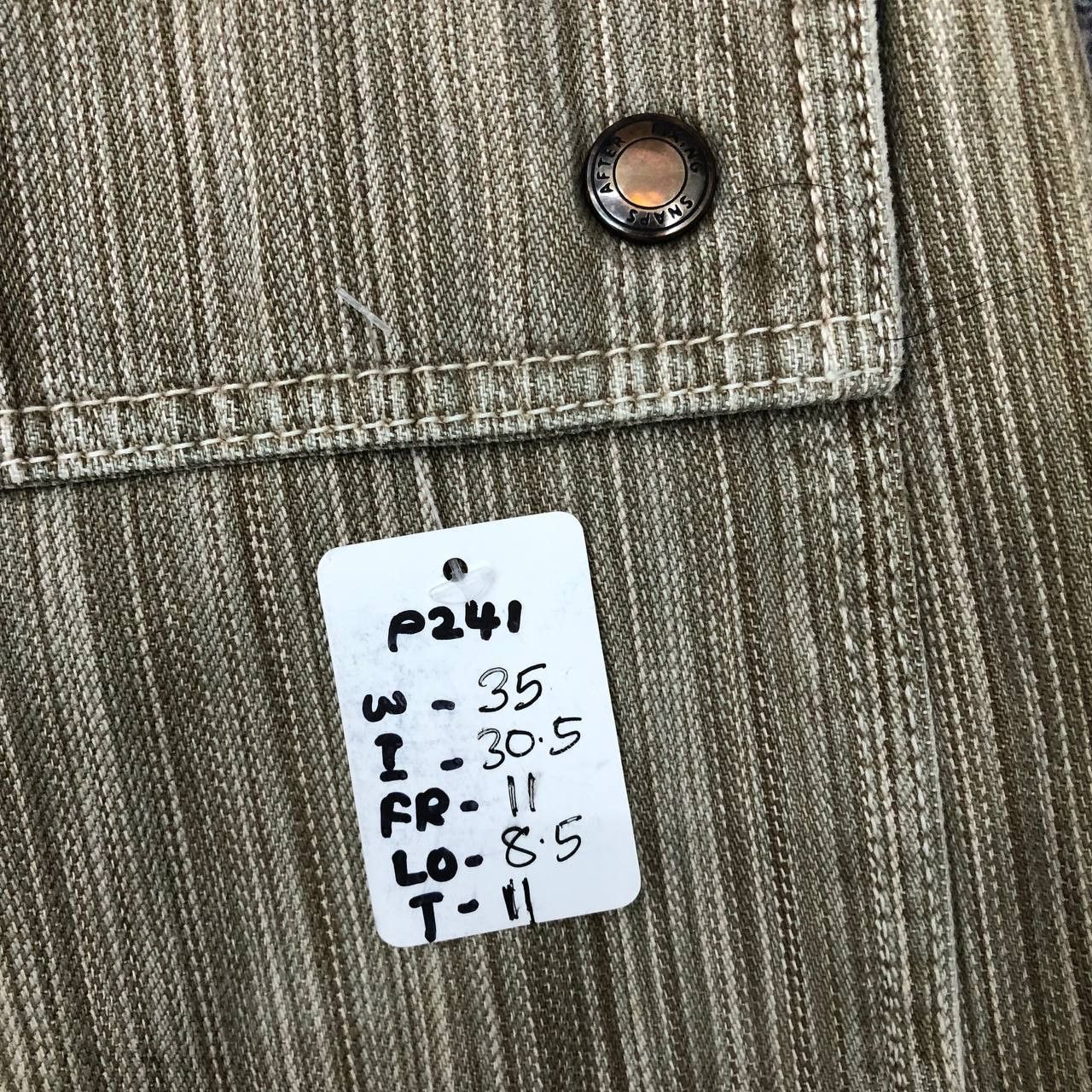 Japanese Brand P241 WALKING JUMPER STRIPED BAKER PANTS Size US 35 - 11 Thumbnail