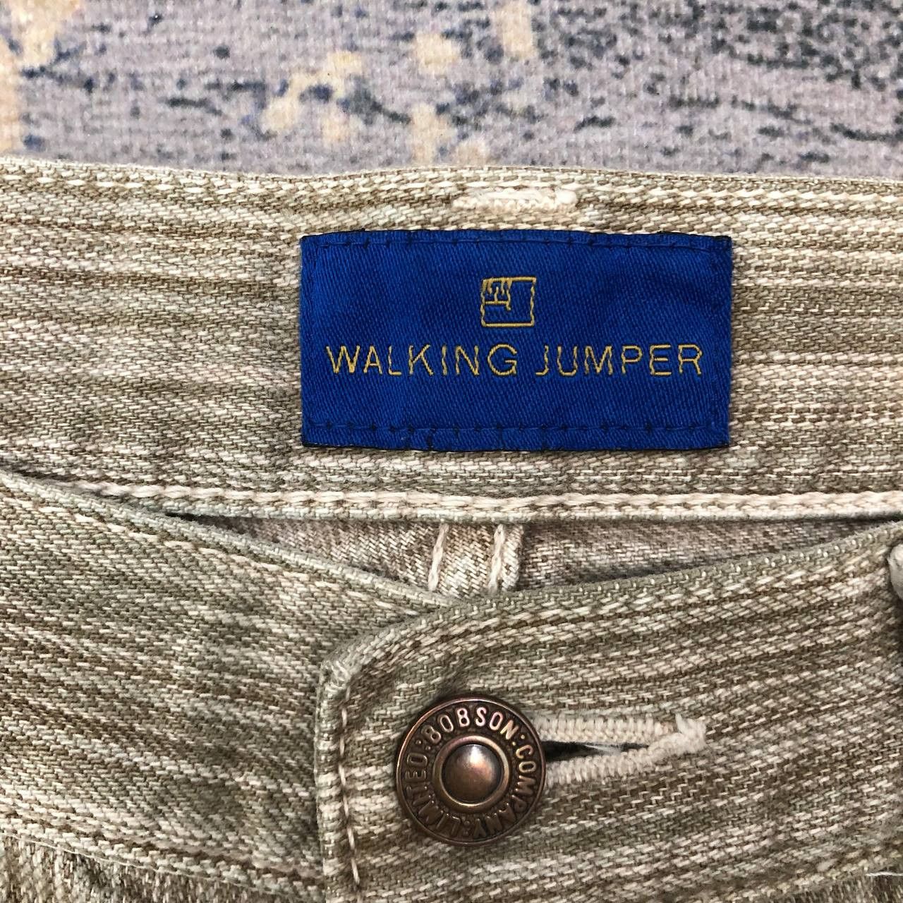 Japanese Brand P241 WALKING JUMPER STRIPED BAKER PANTS Size US 35 - 5 Thumbnail