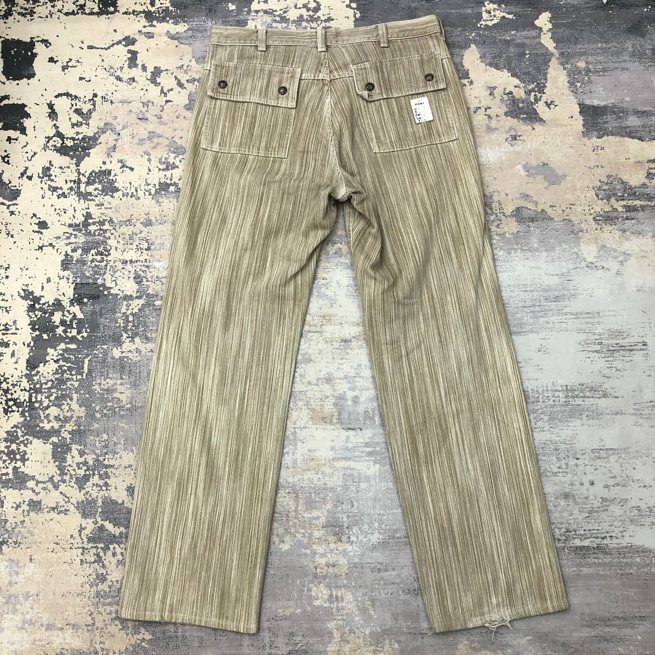 Japanese Brand P241 WALKING JUMPER STRIPED BAKER PANTS Size US 35 - 2 Thumbnail