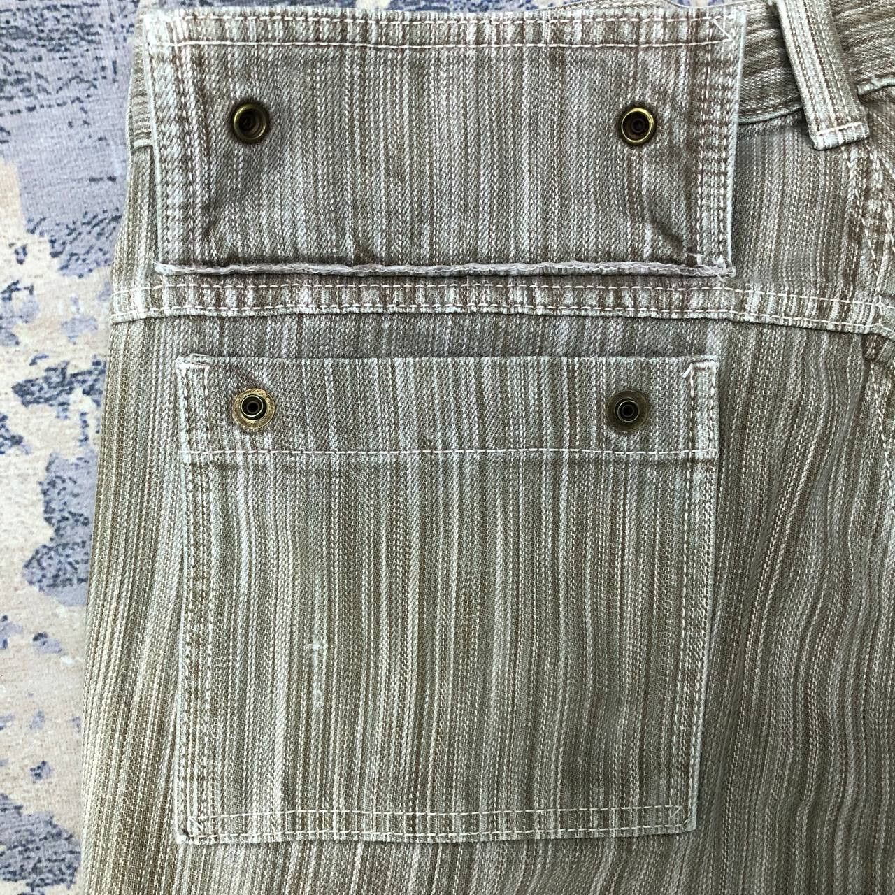 Japanese Brand P241 WALKING JUMPER STRIPED BAKER PANTS Size US 35 - 8 Thumbnail