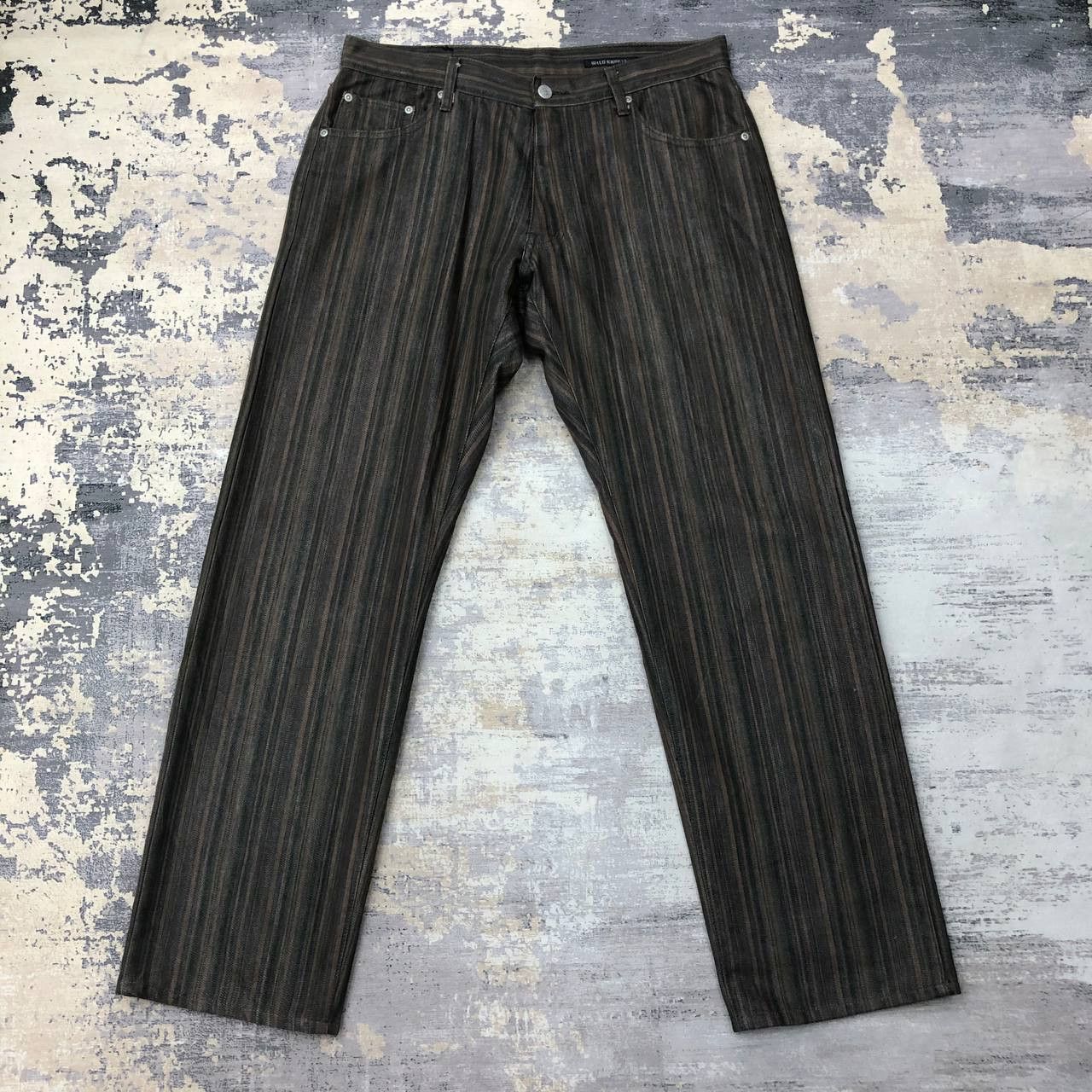 Japanese Brand P240 MADE IN JAPAN WILD KHAKIS STRIPED JEANS Size US 34 / EU 50 - 2 Thumbnail