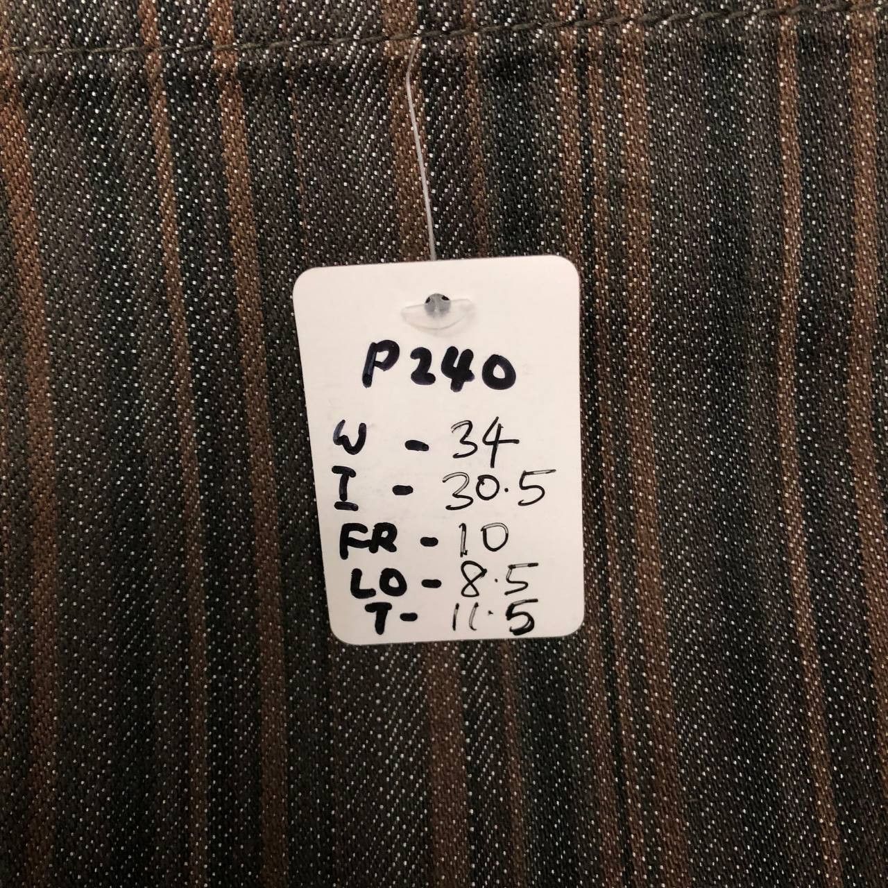 Japanese Brand P240 MADE IN JAPAN WILD KHAKIS STRIPED JEANS Size US 34 / EU 50 - 10 Thumbnail