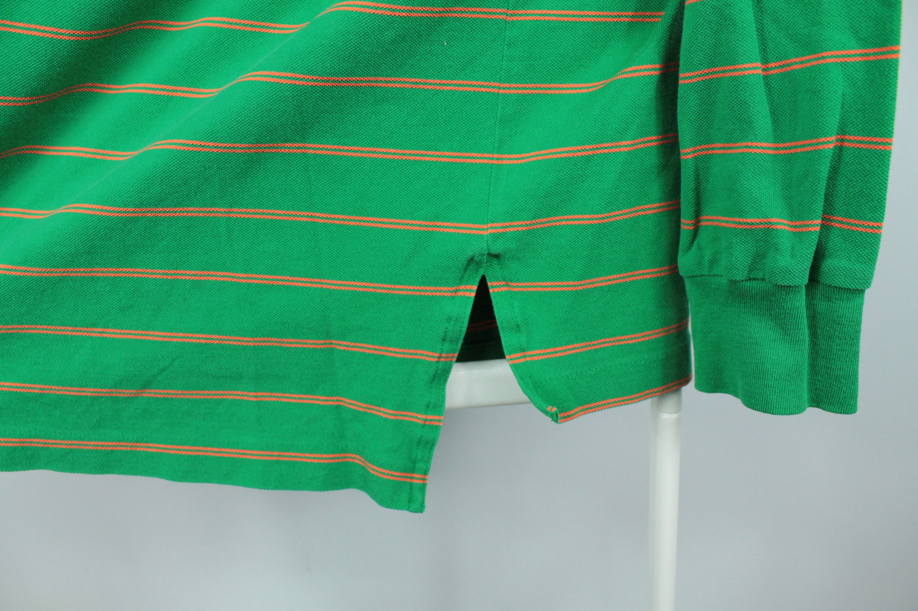 Polo Ralph Lauren Vintage Polo Ralph Lauren Green Pima LS Striped Polo Shirt Size US L / EU 52-54 / 3 - 7 Thumbnail