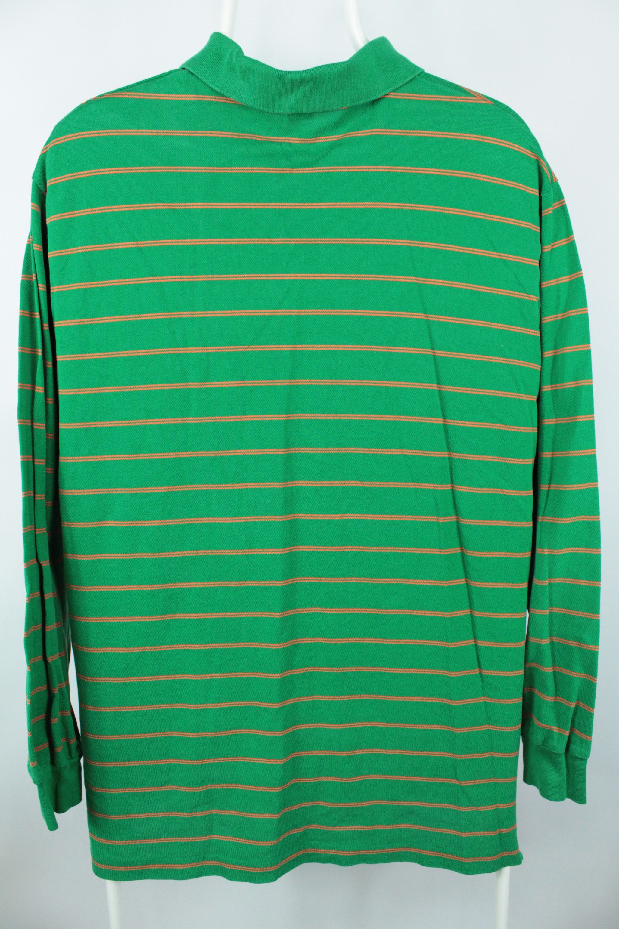 Polo Ralph Lauren Vintage Polo Ralph Lauren Green Pima LS Striped Polo Shirt Size US L / EU 52-54 / 3 - 6 Thumbnail