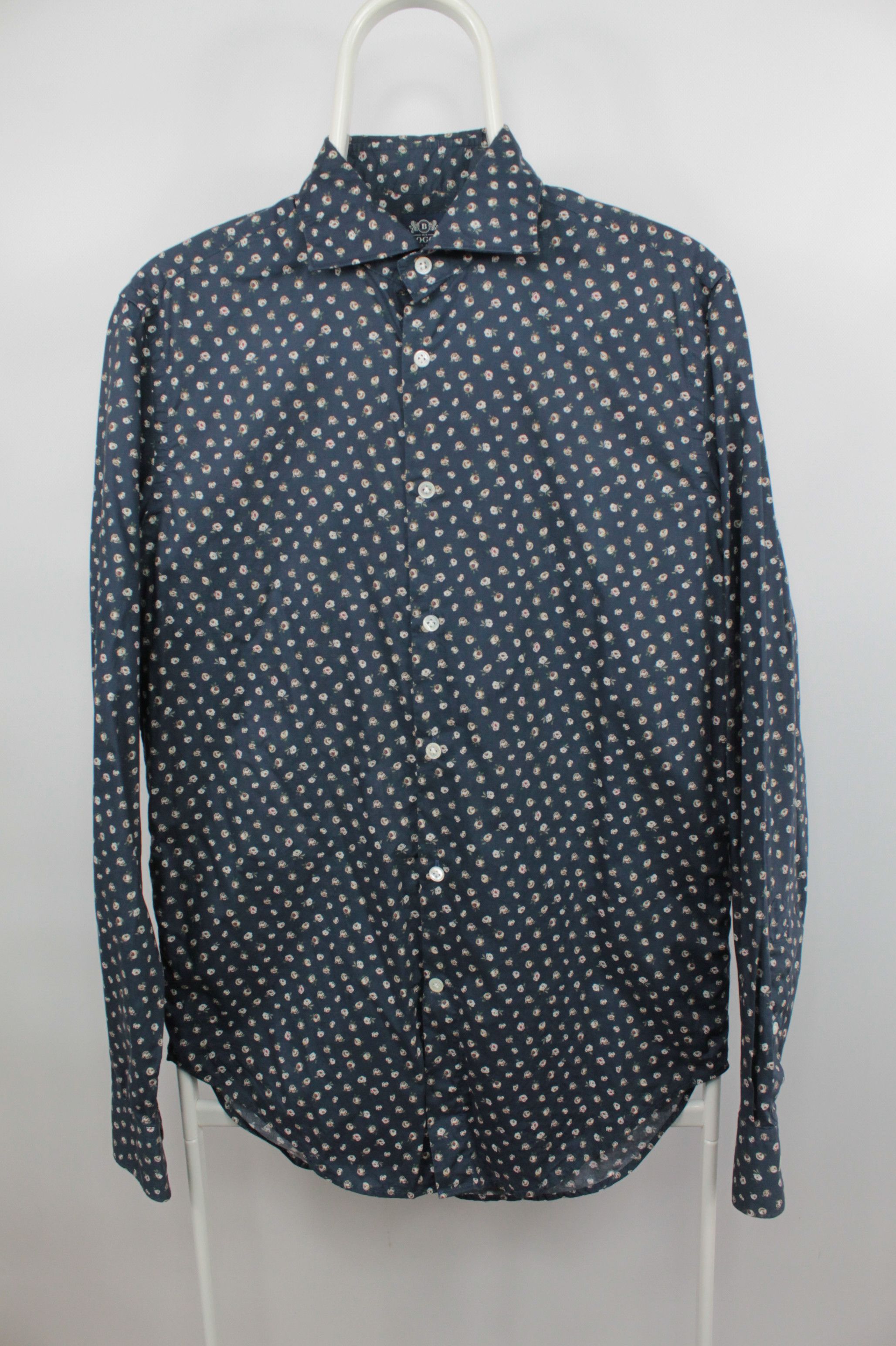 Boggi Boggi Slim Fit Pink Printed Shirt With Florence Collar Size US S / EU 44-46 / 1 - 5 Thumbnail