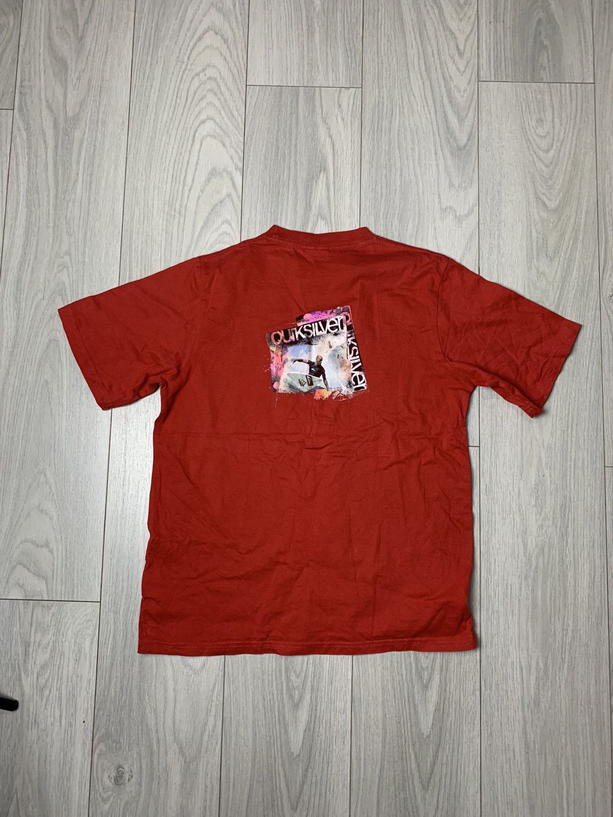 Quiksilver × Vintage Vintage T-Shirt Quicksilver With Double Side Logo Print Size US S / EU 44-46 / 1 - 3 Thumbnail