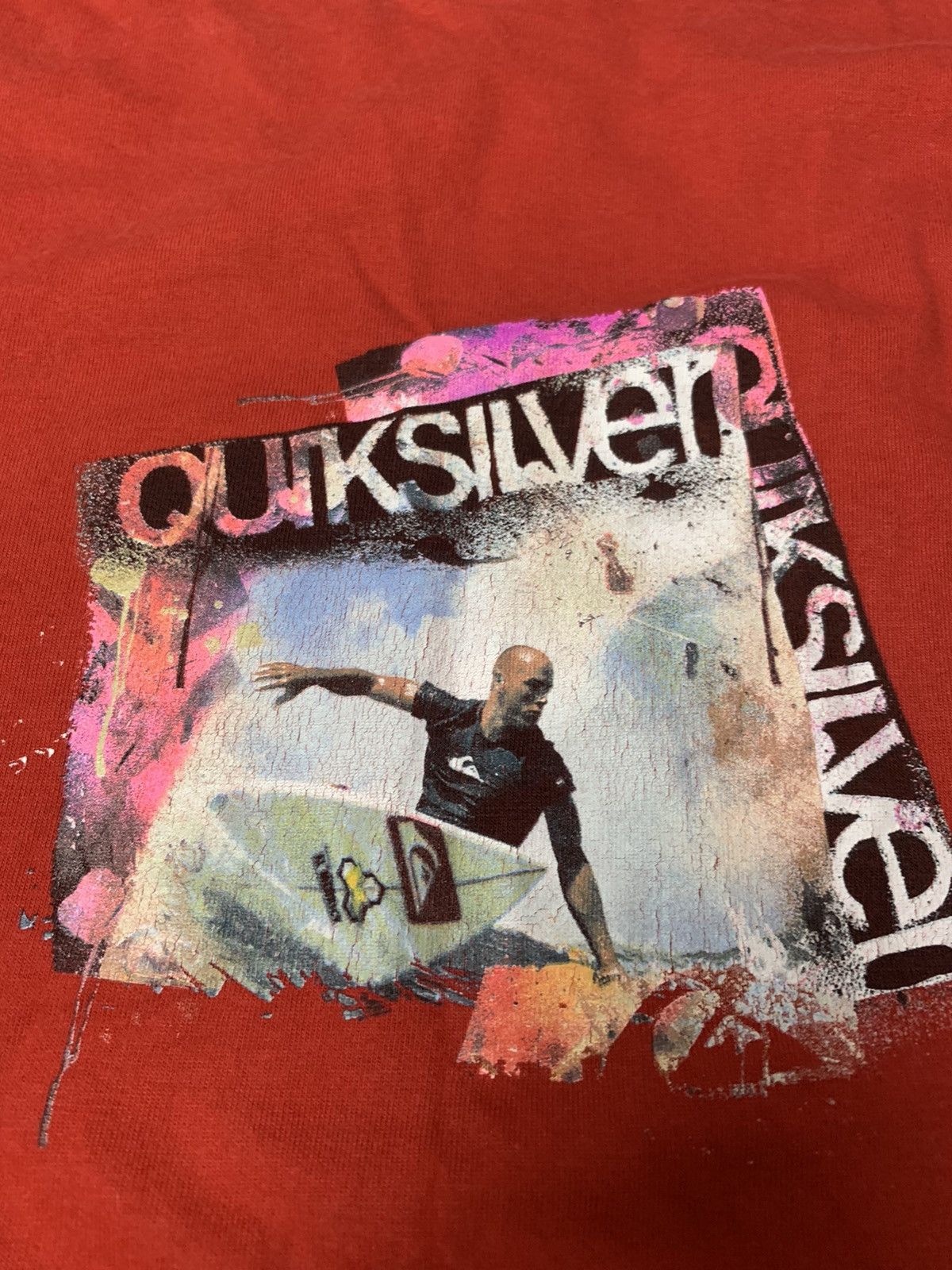 Quiksilver × Vintage Vintage T-Shirt Quicksilver With Double Side Logo Print Size US S / EU 44-46 / 1 - 4 Thumbnail