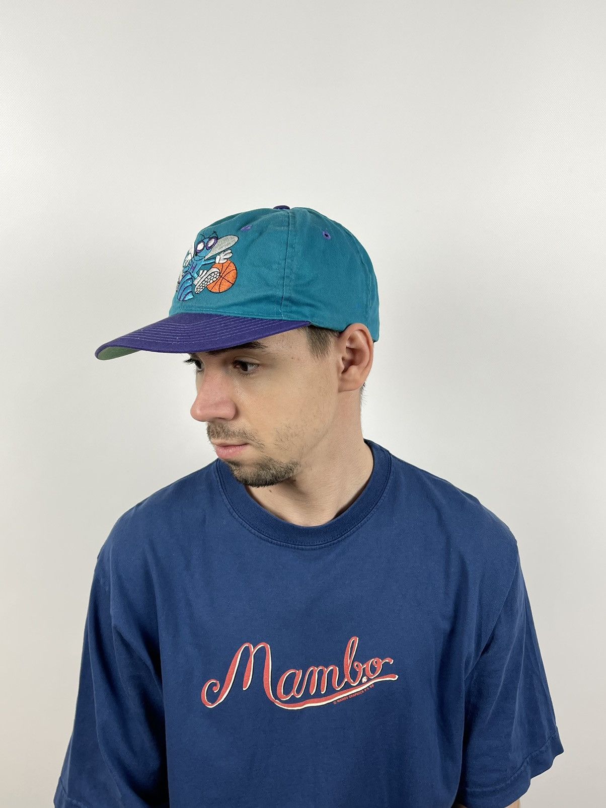 NBA 90s Vintage Charlotte Hornets NBA Cap Hats Size ONE SIZE - 2 Thumbnail