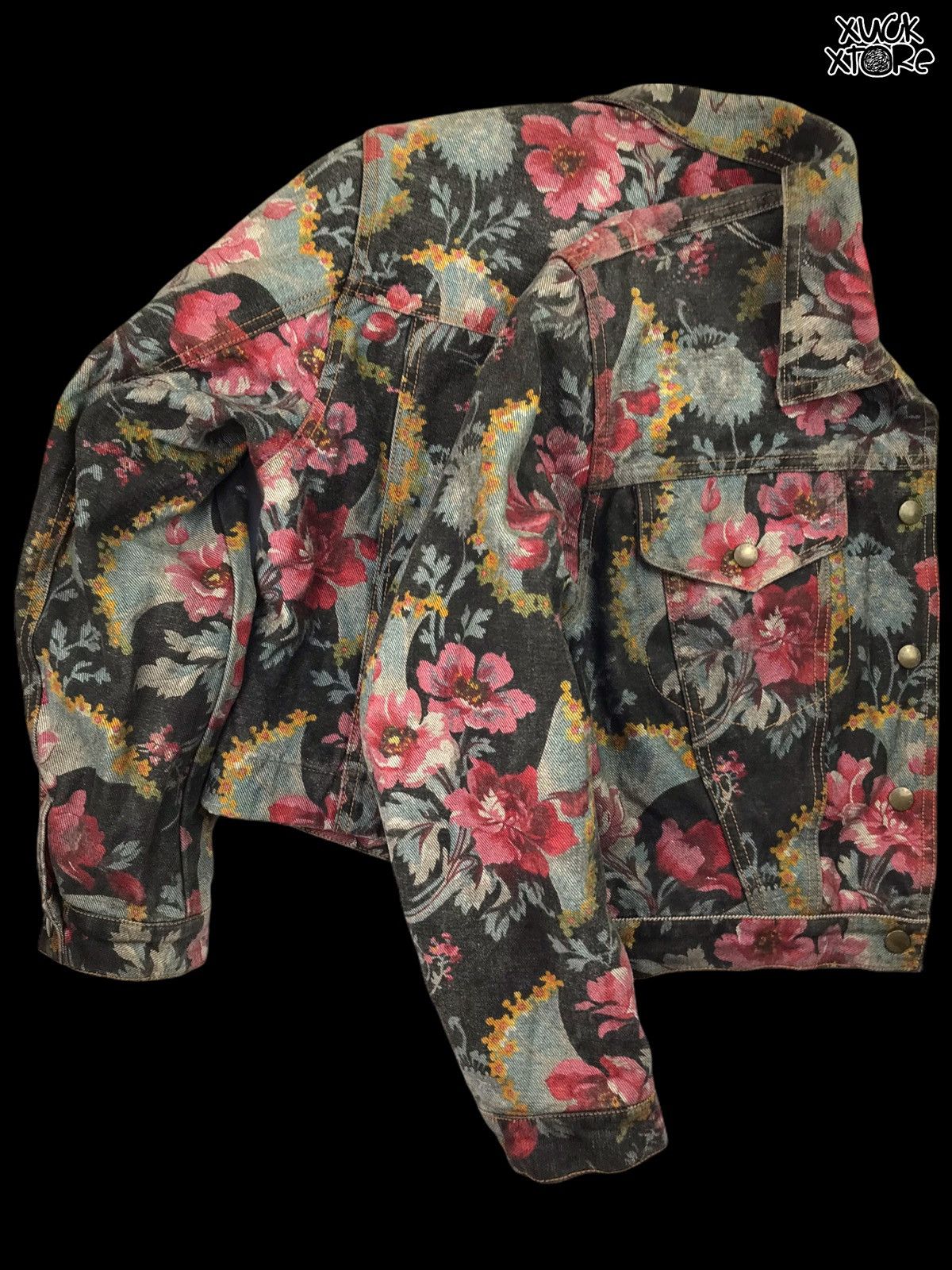 Kenzo 🔥RARE🔥VTG Kenzo Cropped top Floral Trucker Jackets Woman Size M / US 6-8 / IT 42-44 - 6 Thumbnail