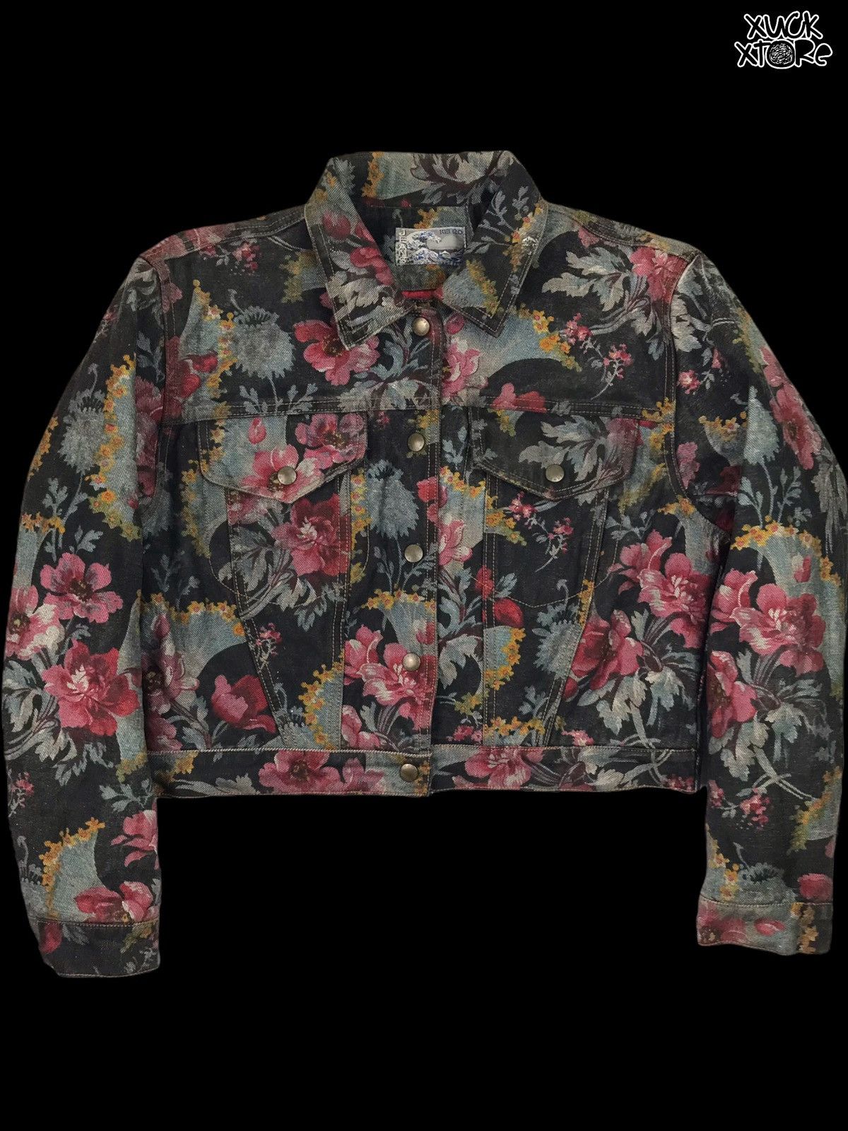 Kenzo 🔥RARE🔥VTG Kenzo Cropped top Floral Trucker Jackets Woman Size M / US 6-8 / IT 42-44 - 1 Thumbnail