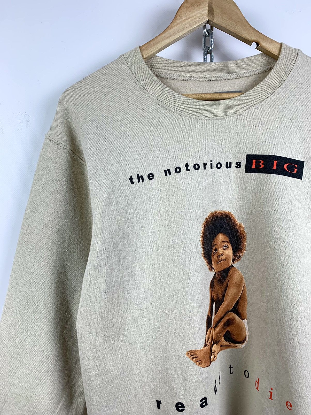 Rap Tees The Notorious B.I.G. Ready to Die Beige Sweatshirt Size US XS / EU 42 / 0 - 4 Thumbnail