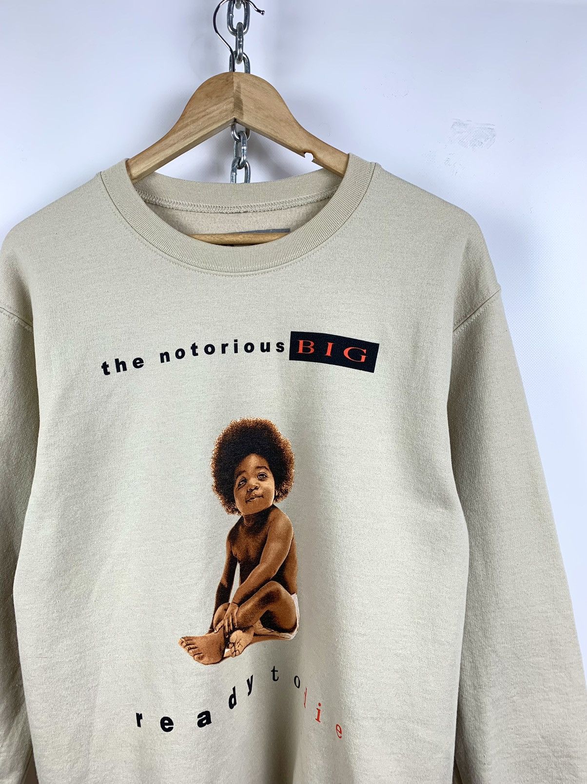 Rap Tees The Notorious B.I.G. Ready to Die Beige Sweatshirt Size US XS / EU 42 / 0 - 3 Thumbnail