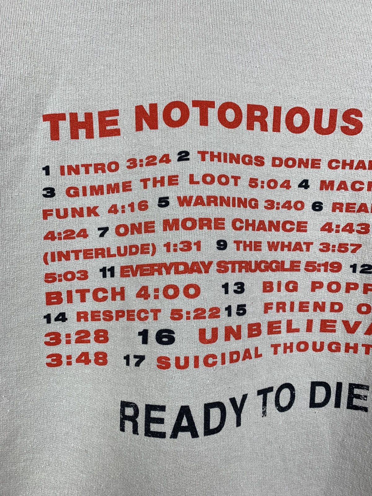 Rap Tees The Notorious B.I.G. Ready to Die Beige Sweatshirt Size US XS / EU 42 / 0 - 9 Thumbnail
