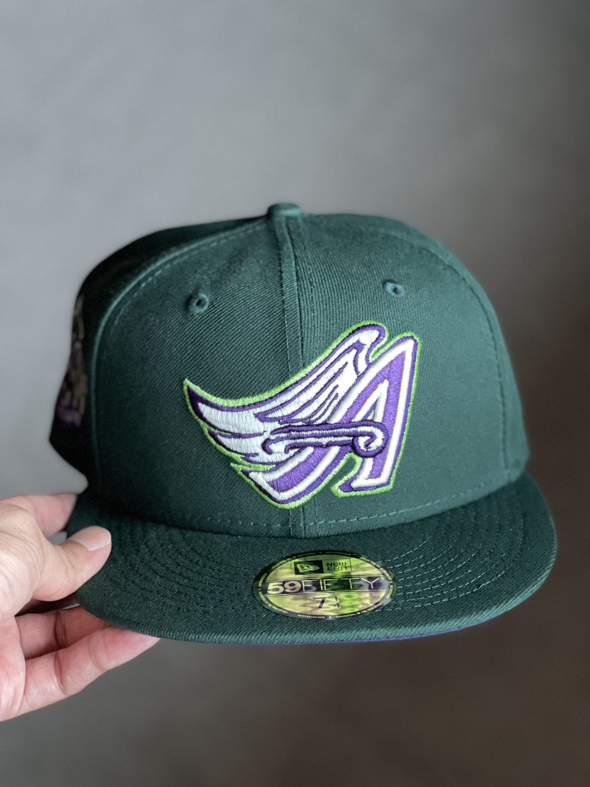 image of Mlb x Myfitteds “Purple Kush/fly High Pack” Anaheim Angels 7 1/4 in Green, Men's