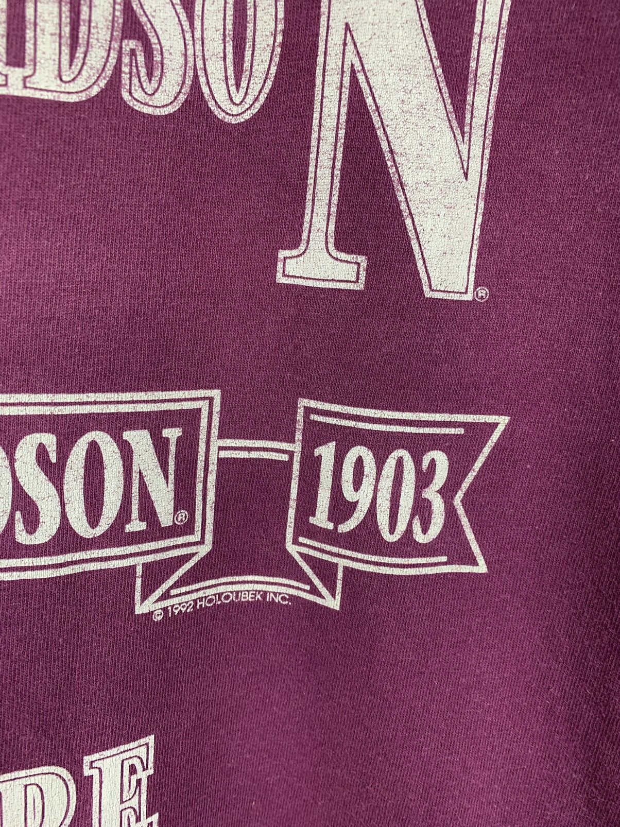 Harley Davidson 1992 Harley Davidson Baltimore Single Stitch Purple T-Shirt Size US L / EU 52-54 / 3 - 9 Thumbnail