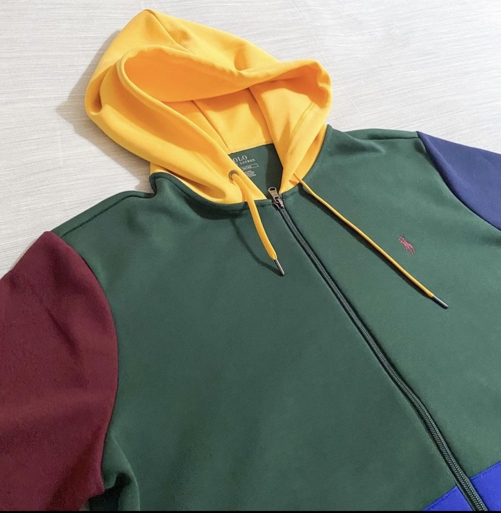 Polo Ralph Lauren Polo Ralph Lauren Double Tech Color Block Zip Up Hoodie Size US L / EU 52-54 / 3 - 4 Thumbnail