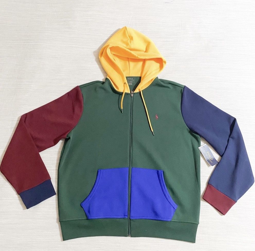 Polo Ralph Lauren Polo Ralph Lauren Double Tech Color Block Zip Up Hoodie Size US L / EU 52-54 / 3 - 1 Thumbnail