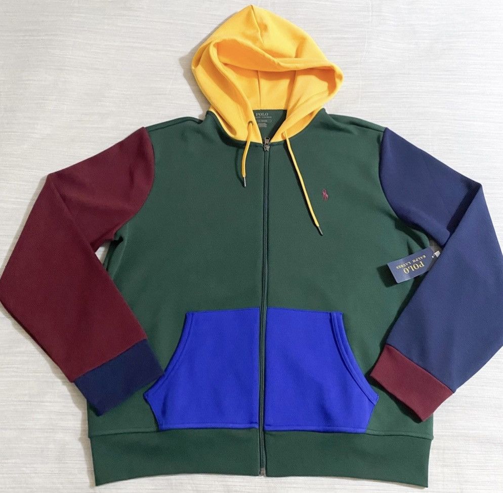Polo Ralph Lauren Polo Ralph Lauren Double Tech Color Block Zip Up Hoodie Size US L / EU 52-54 / 3 - 2 Thumbnail