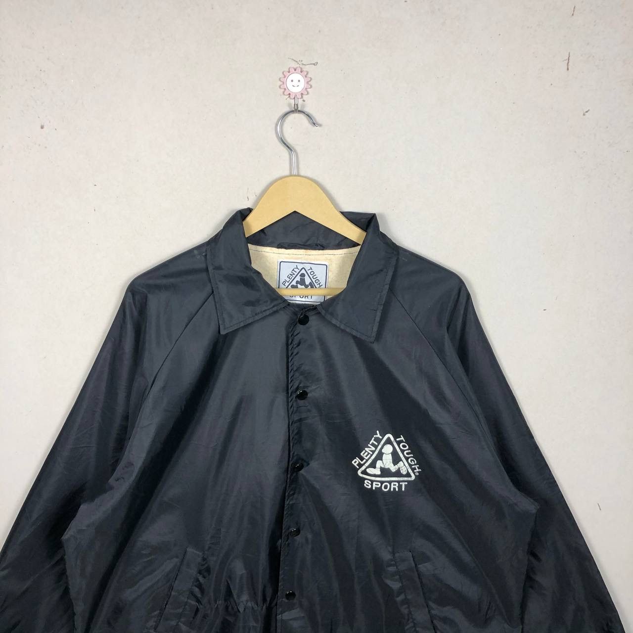 Other Vintage 90s Plenty Though USA Black Sweater Windbreaker Size US L / EU 52-54 / 3 - 3 Thumbnail