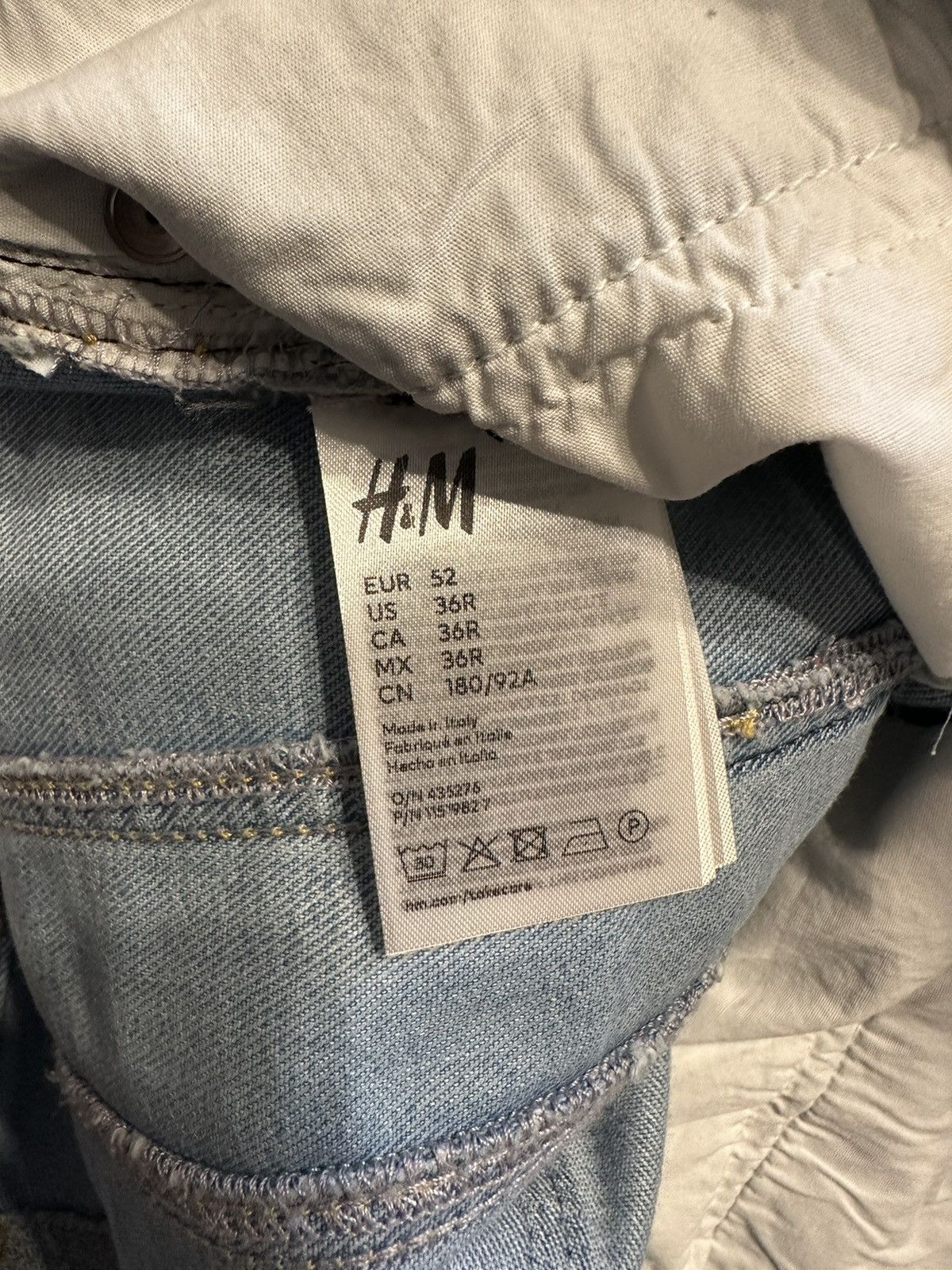 H&M × Mugler Mugler x H&M men’s blue spiral jeans Size US 32 / EU 48 - 7 Thumbnail