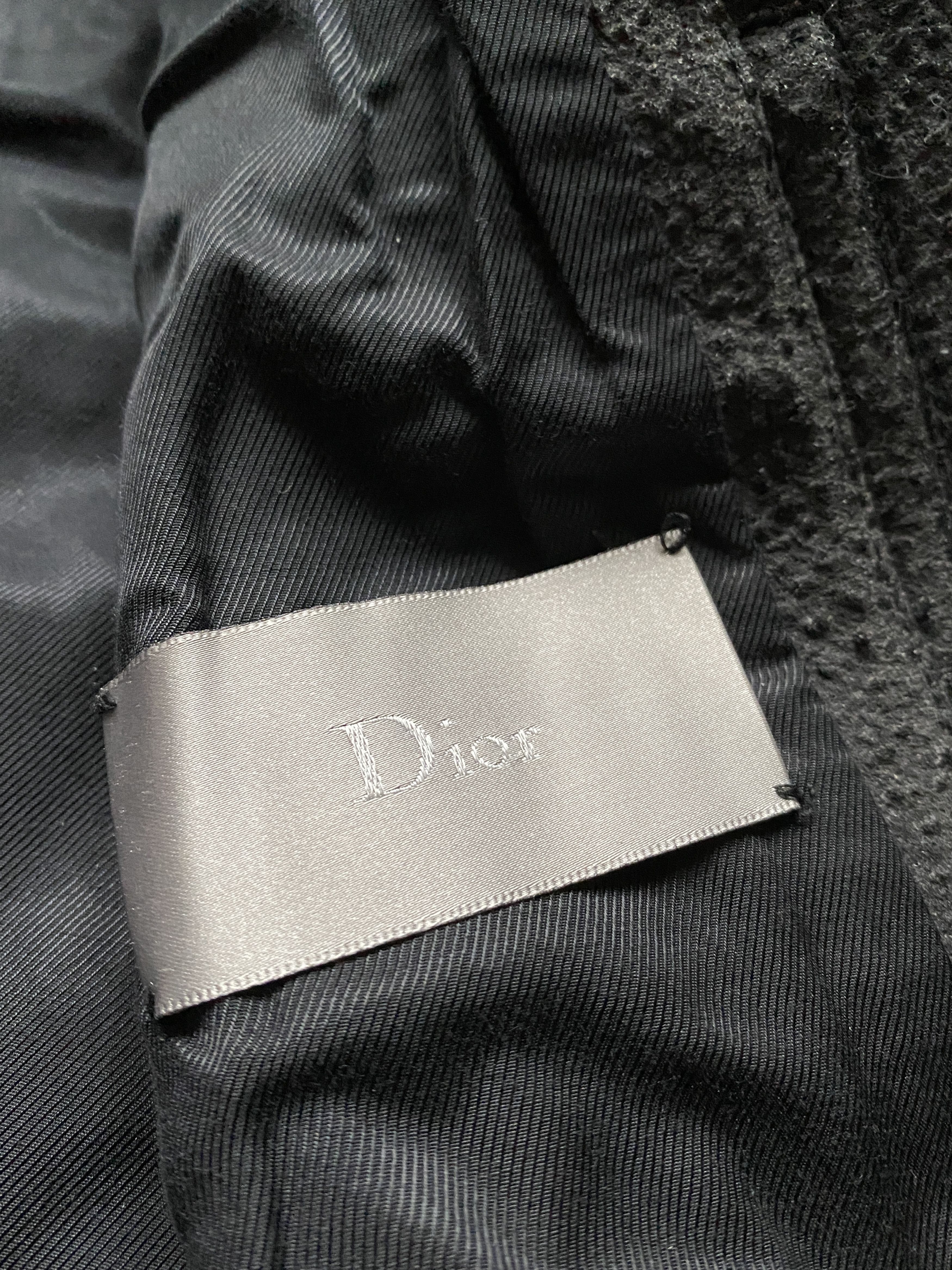Dior × Hedi Slimane ⚡️QUICK SALE⚡️Dior Dark Grey Black Duffle Coat Hedi Slimane Size US M / EU 48-50 / 2 - 4 Thumbnail