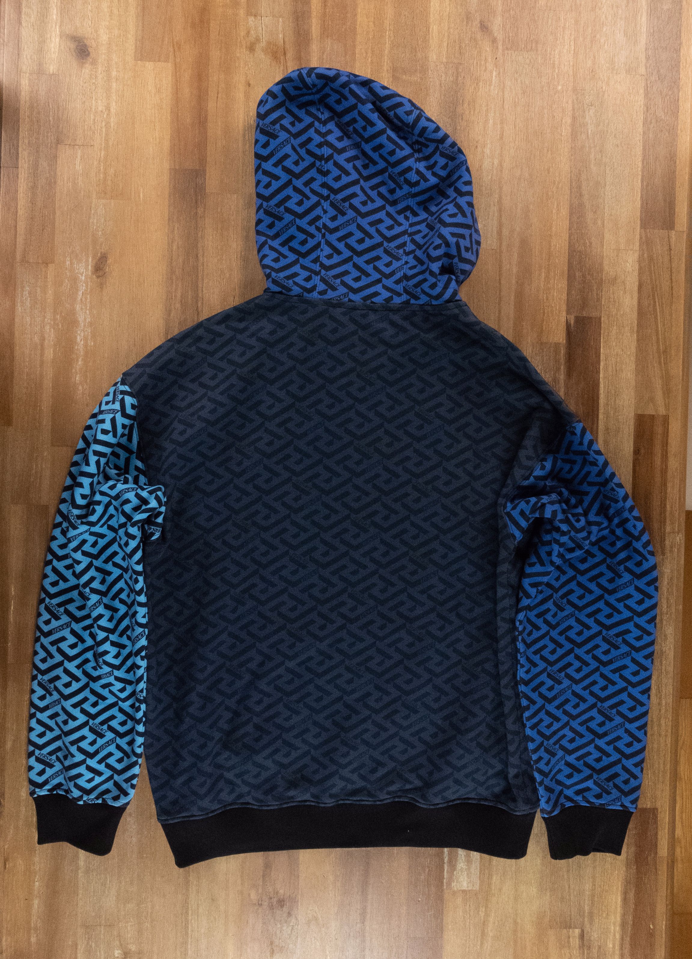 Versace VERSACE La Greca logo zip navy blue sweatshirt hoodie Medium Size US M / EU 48-50 / 2 - 12 Thumbnail