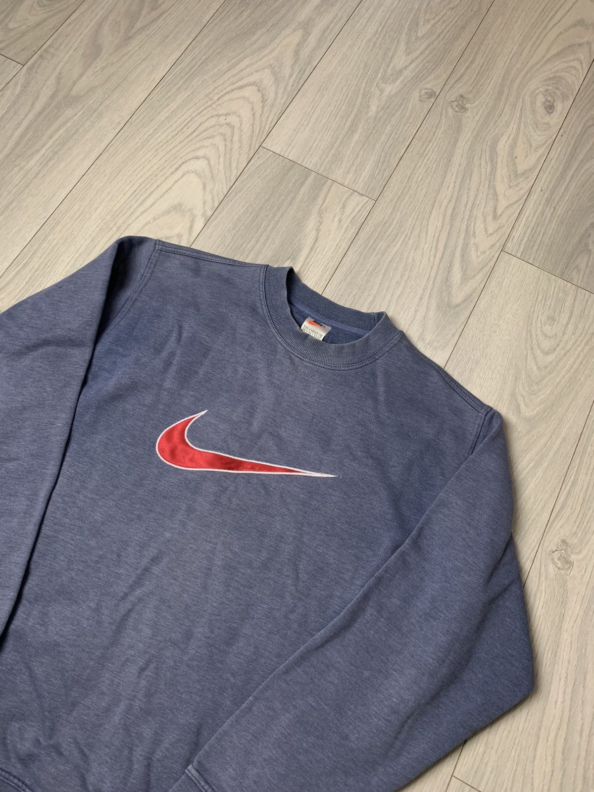 Nike × Vintage Vintage Sweatshirt Nike Centre Swoosh Size US M / EU 48-50 / 2 - 2 Thumbnail