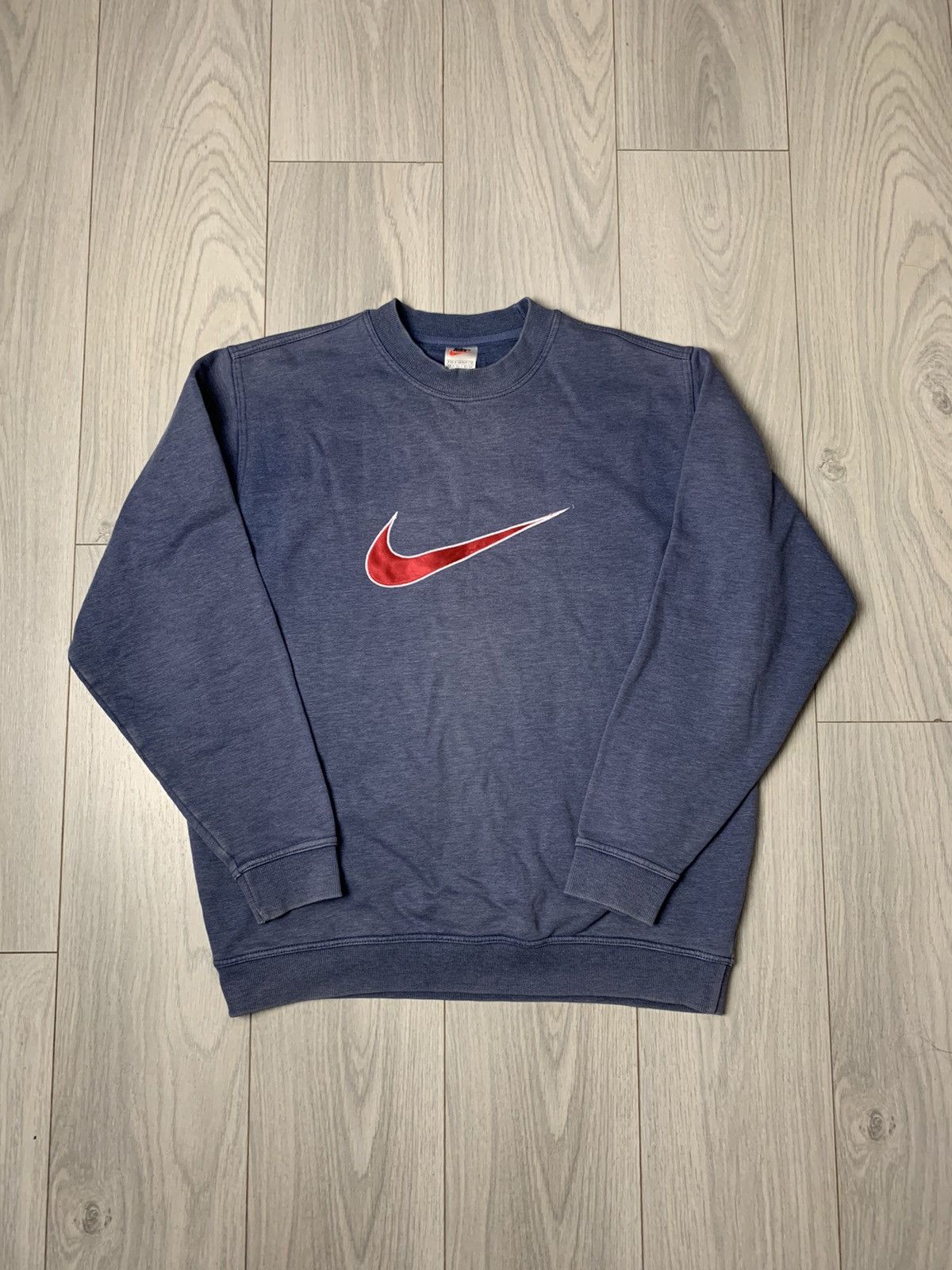 Nike × Vintage Vintage Sweatshirt Nike Centre Swoosh Size US M / EU 48-50 / 2 - 1 Thumbnail