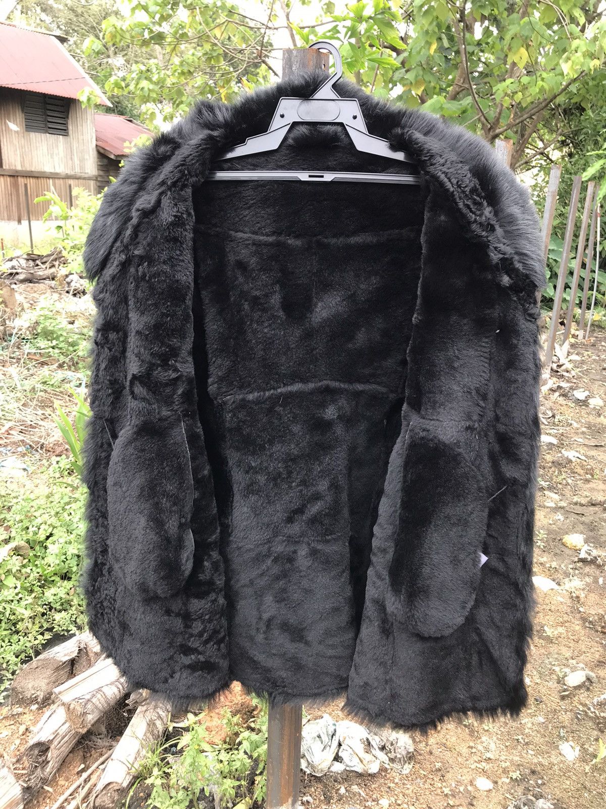 Other 🖤 Black Suede Sheep Shearling Jacket Coat Tuscana Trim Size US M / EU 48-50 / 2 - 4 Thumbnail