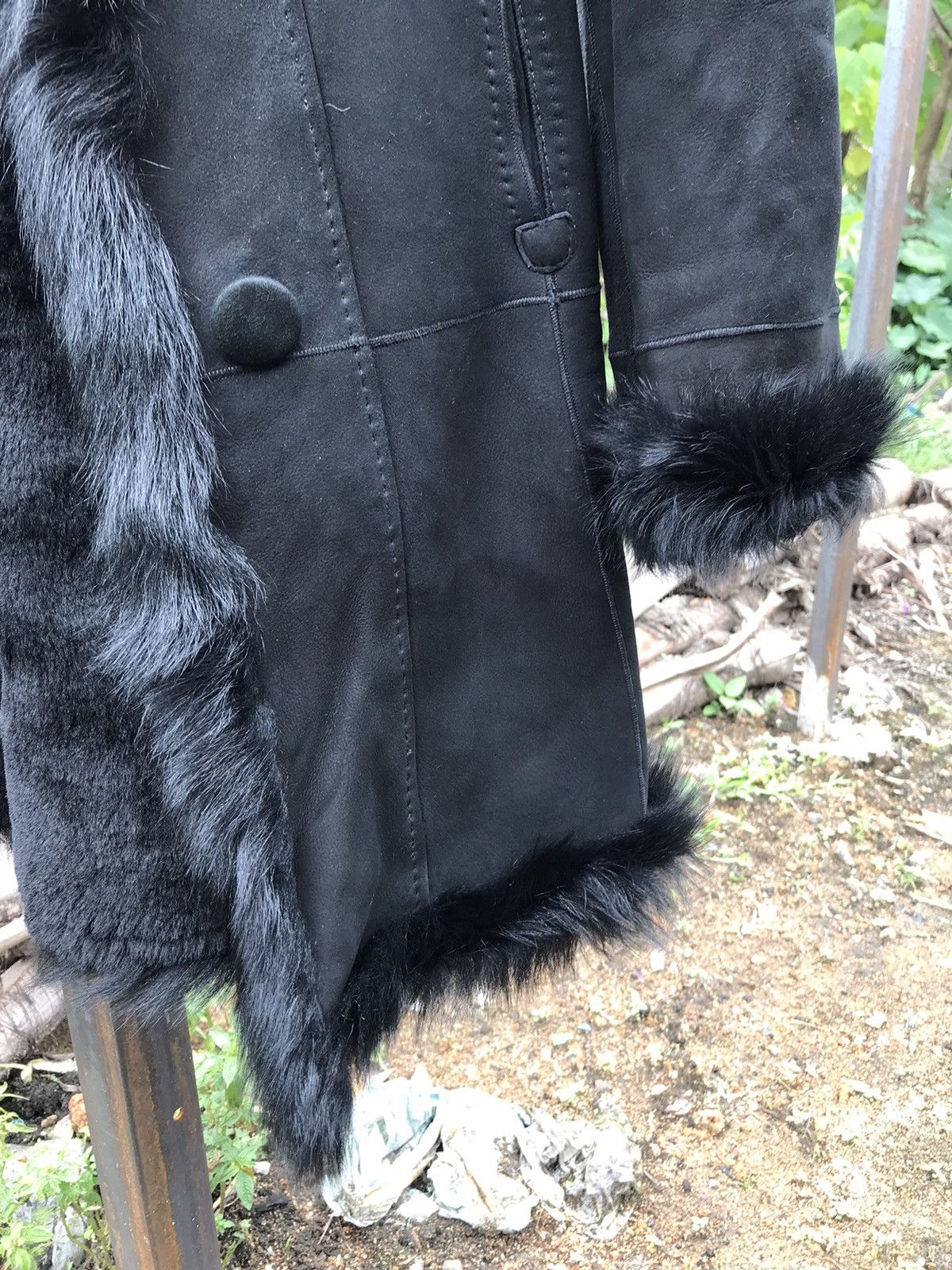 Other 🖤 Black Suede Sheep Shearling Jacket Coat Tuscana Trim Size US M / EU 48-50 / 2 - 13 Thumbnail