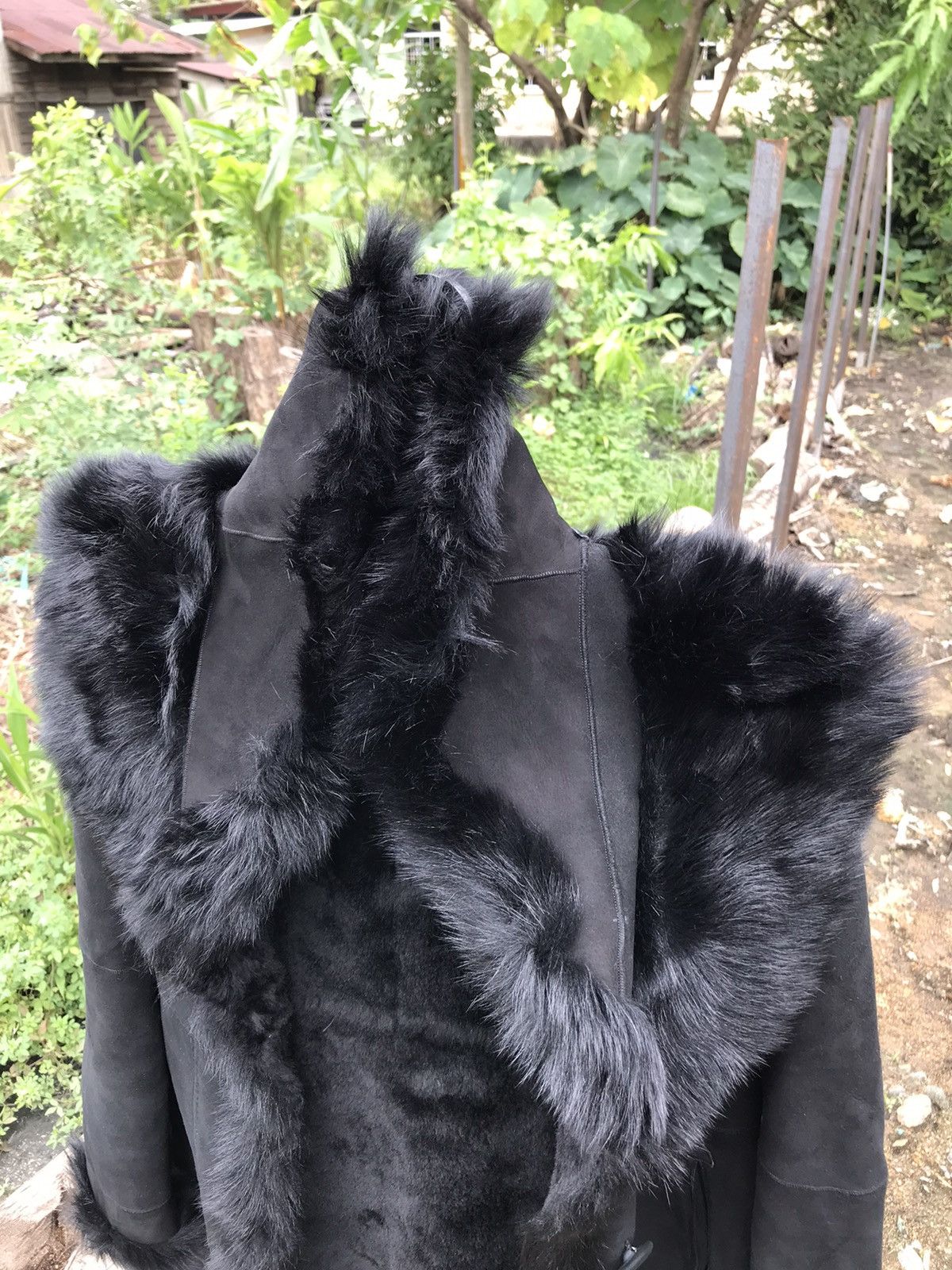 Other 🖤 Black Suede Sheep Shearling Jacket Coat Tuscana Trim Size US M / EU 48-50 / 2 - 7 Thumbnail